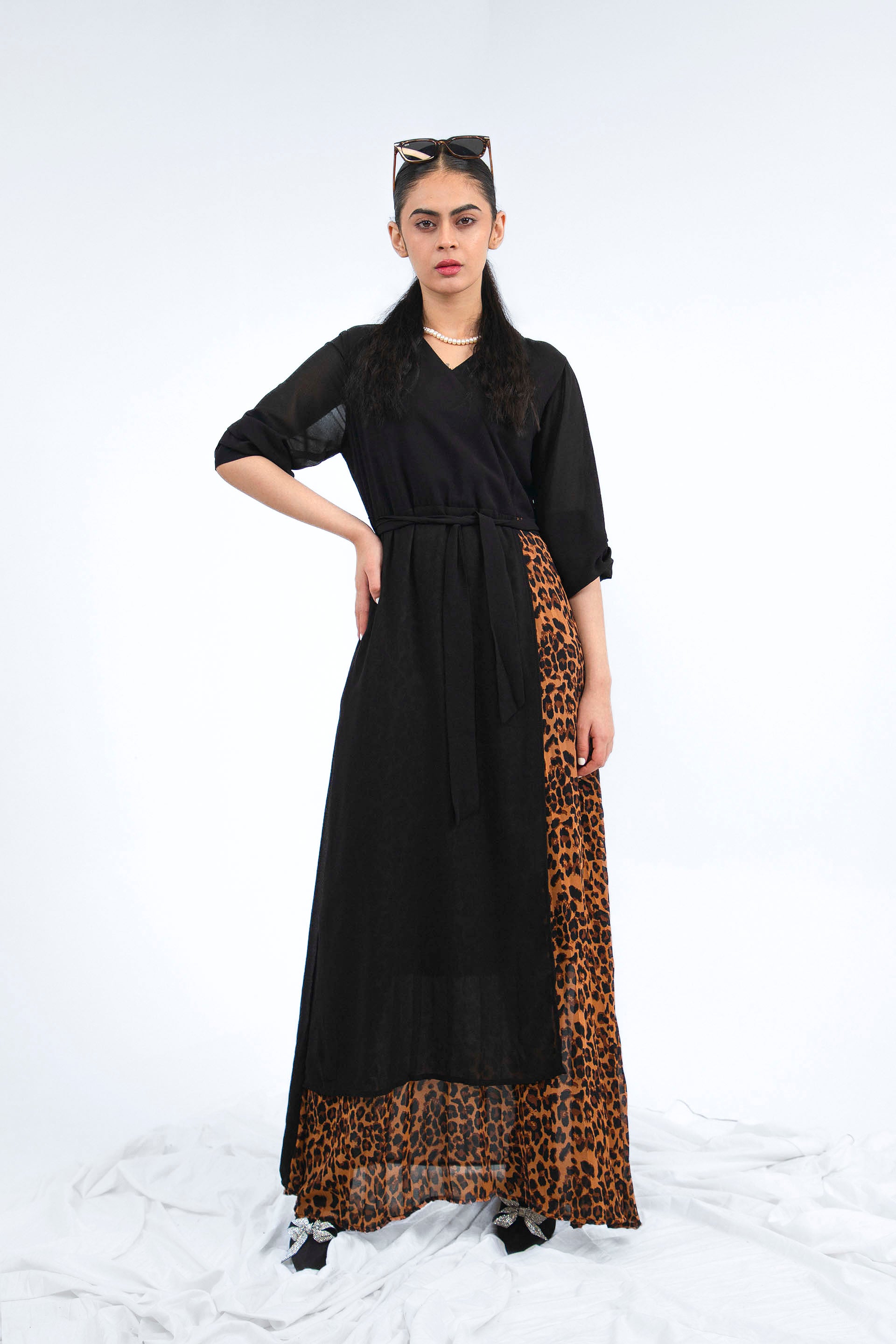 Layered Dress Black/Brown