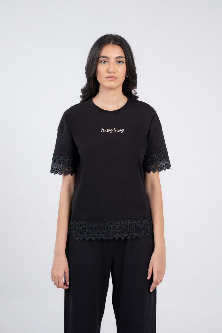 Embroidered Lace Tee