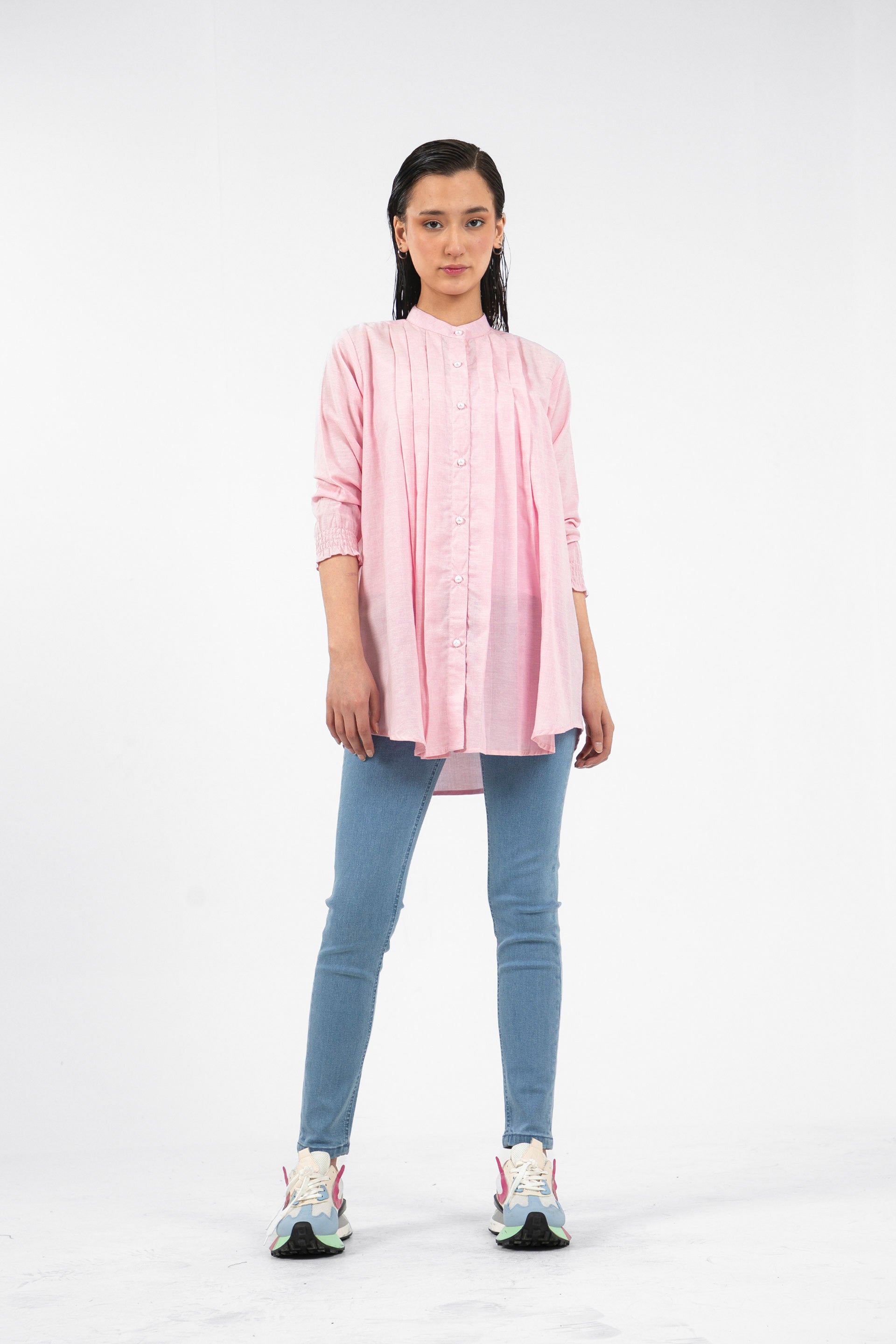 Pleated Shirt Pink