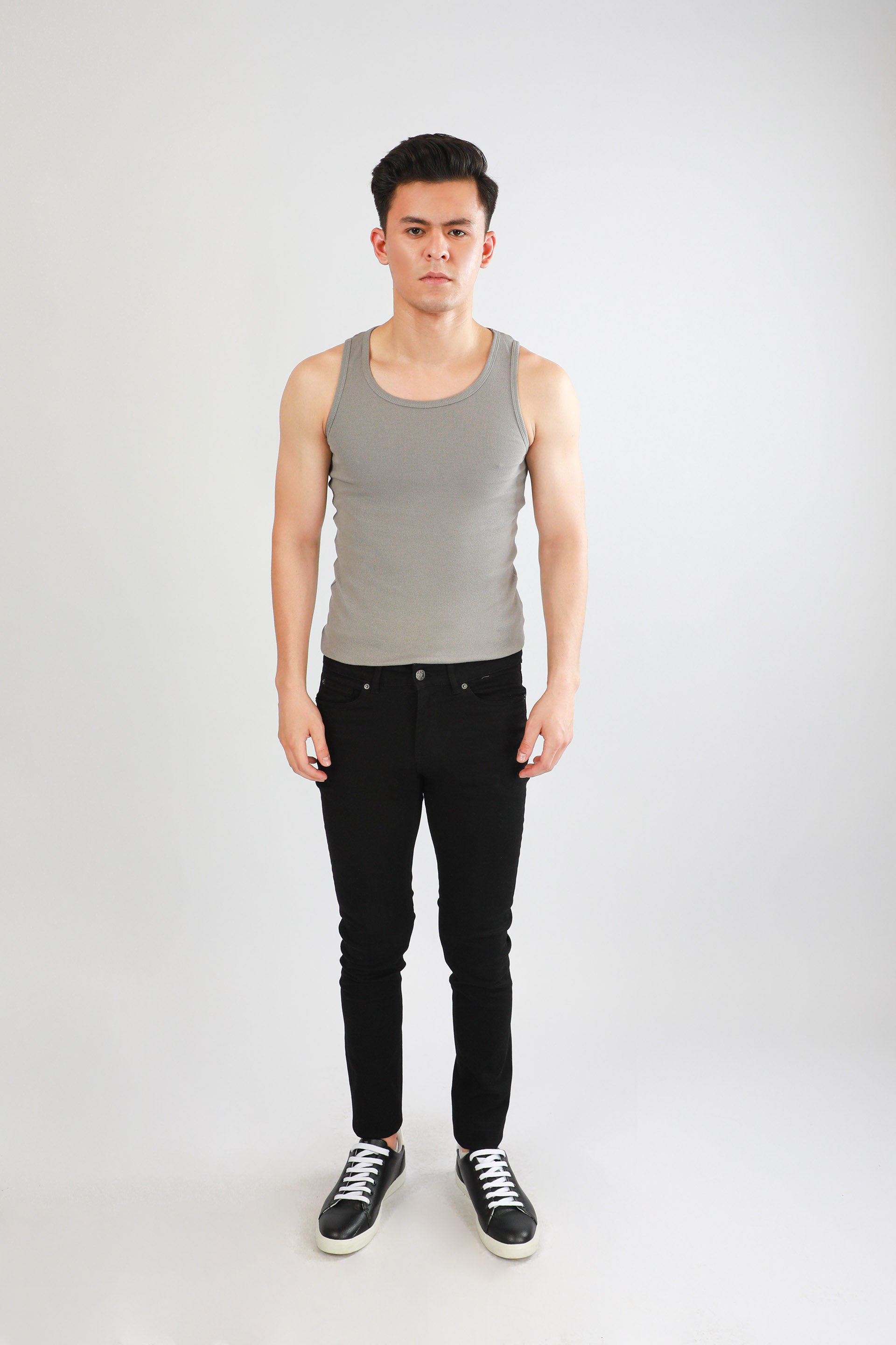 Rib Vest Grey