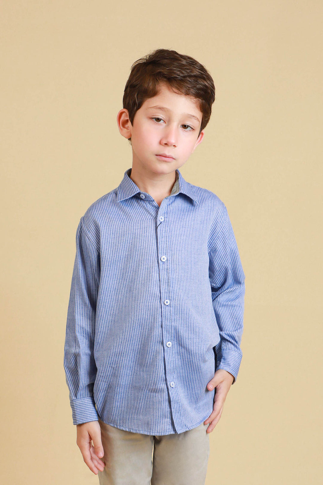 Textured Shirt White/Blue