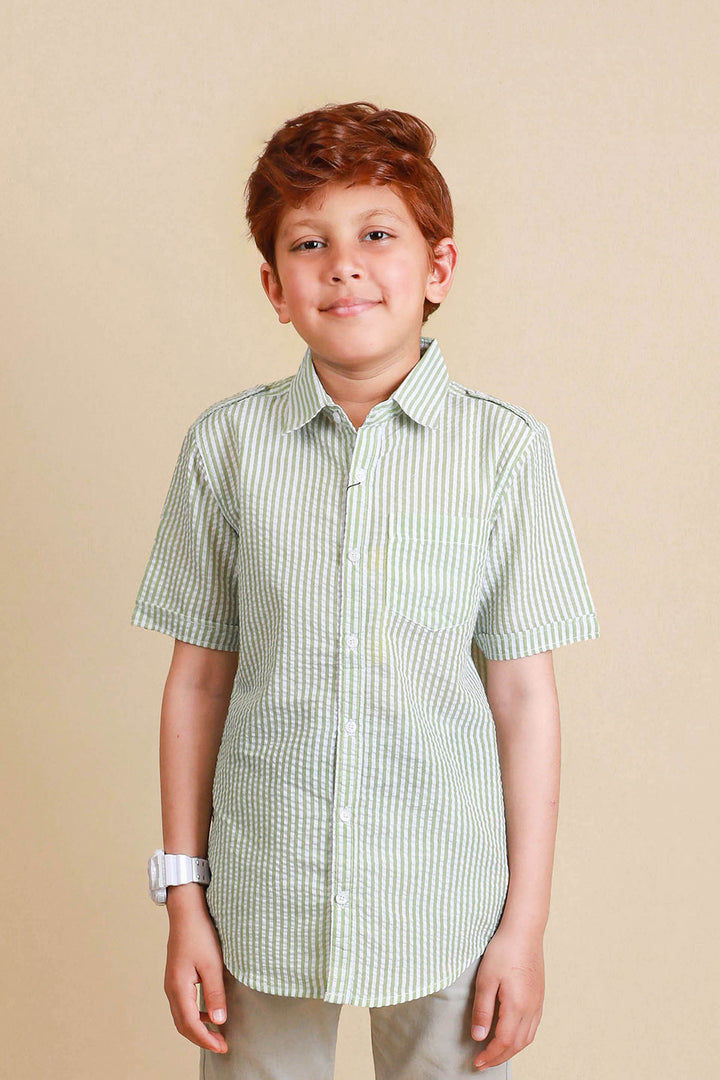 Check Shirt White/Green