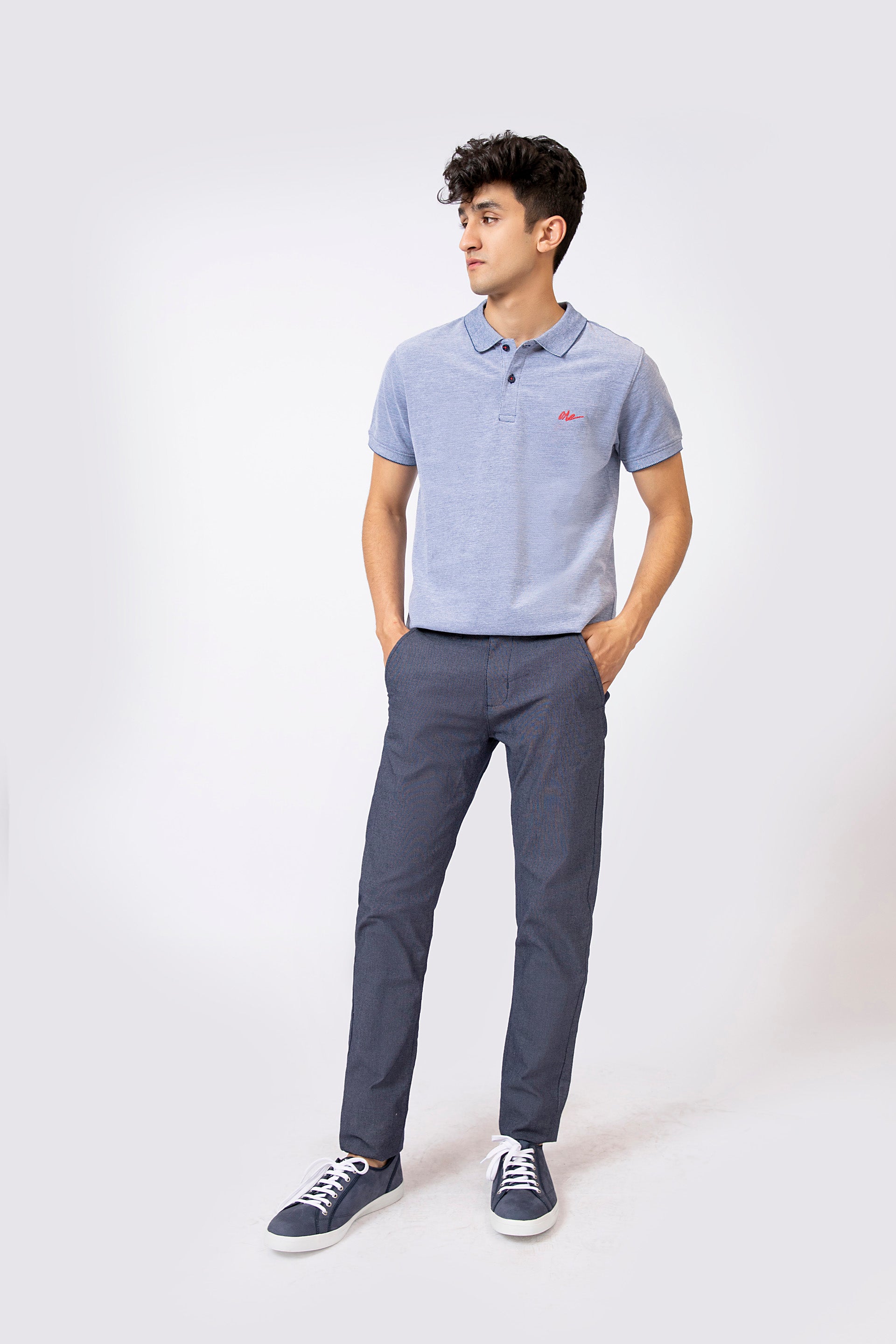 Textured Chinos Blue
