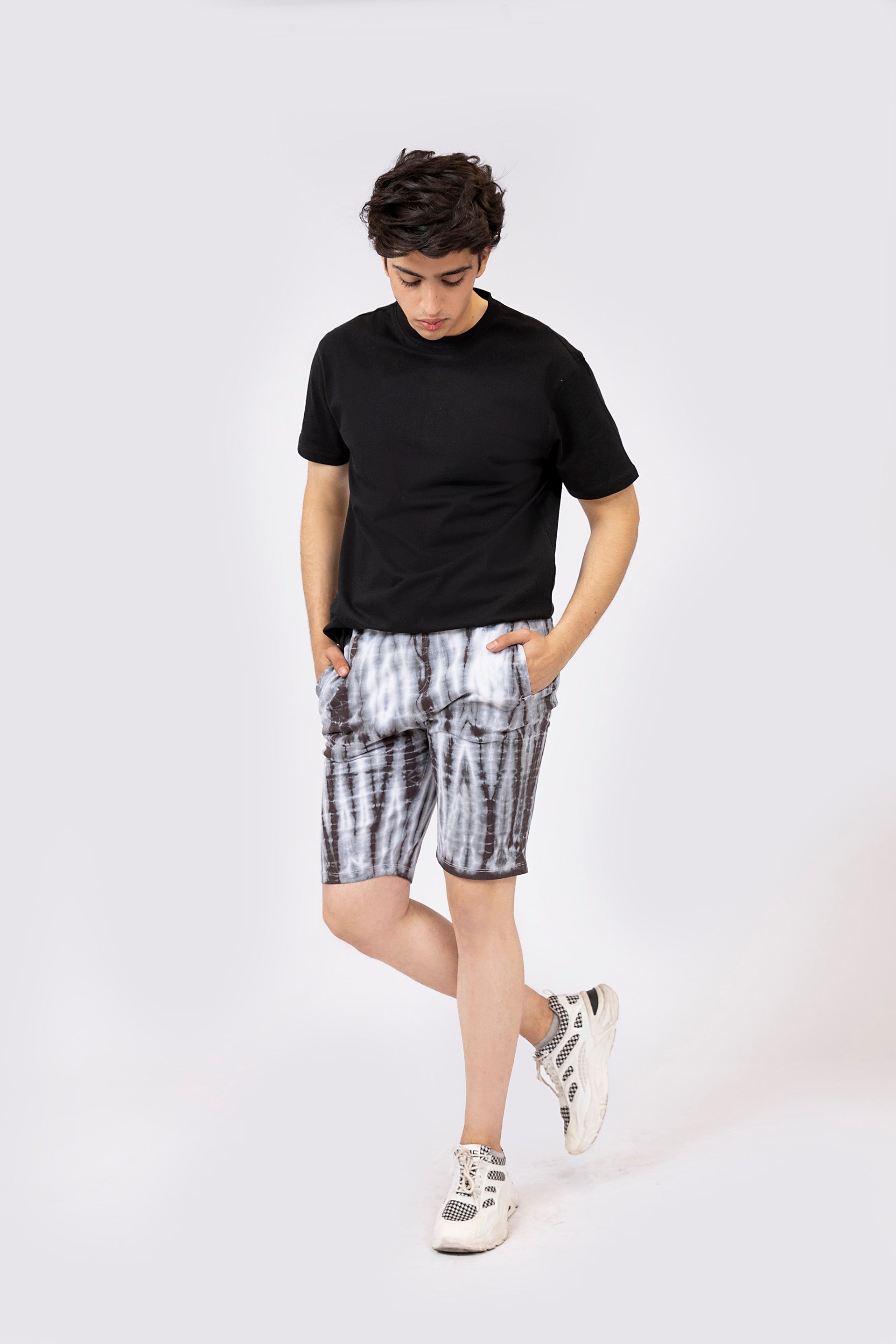 Tie Dye Shorts White