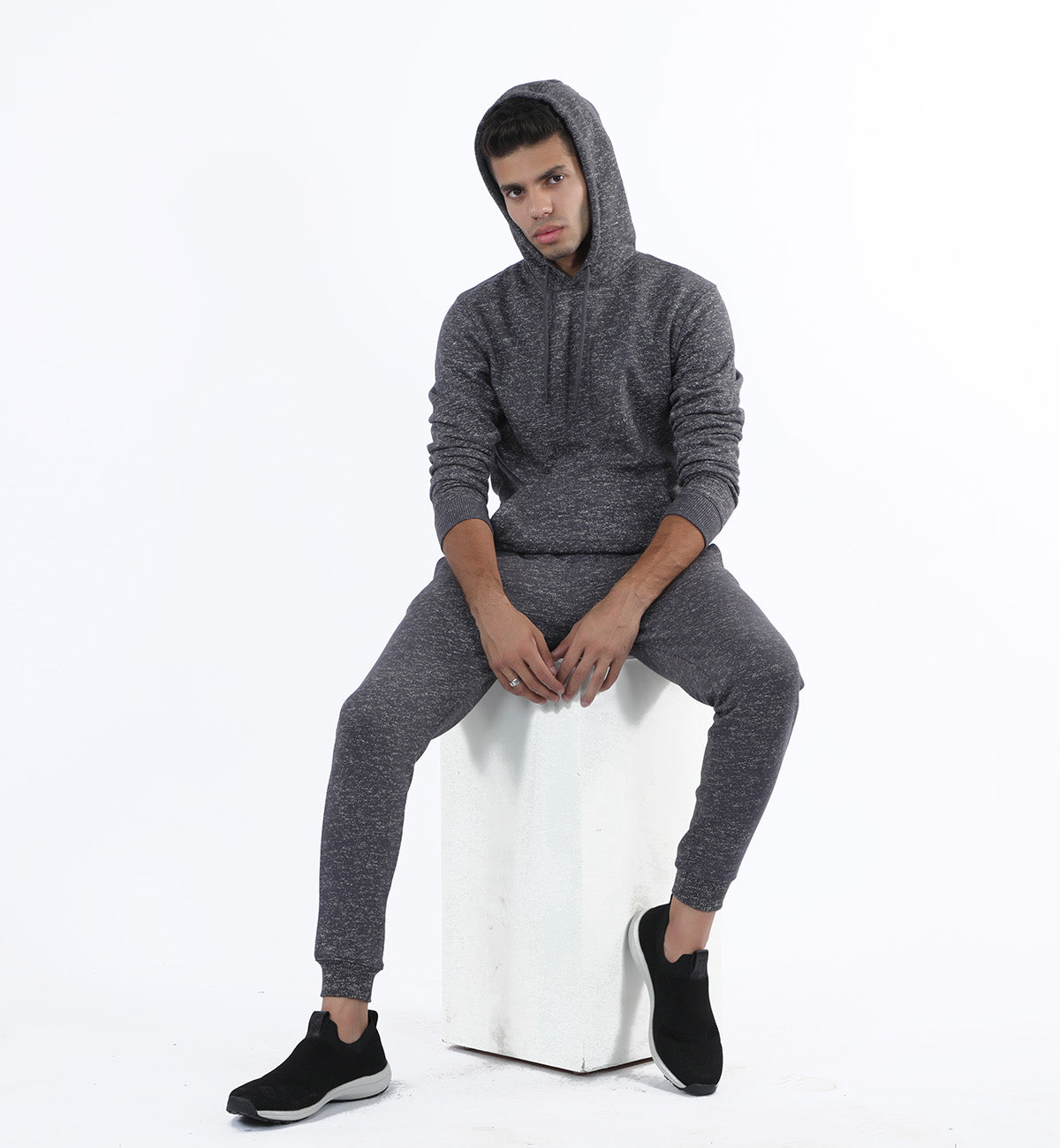 Textured Hoodie Grey