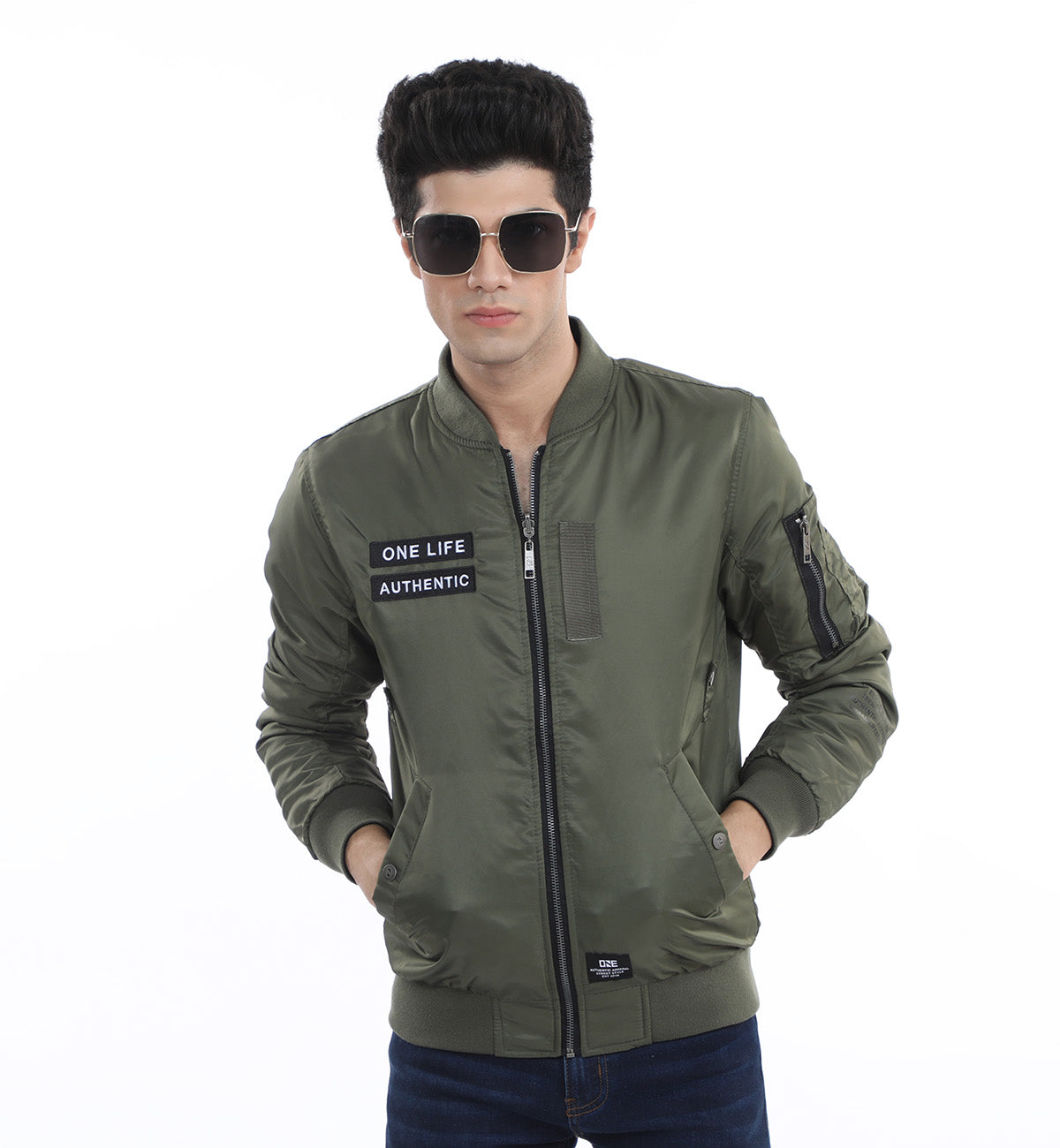 Convertible Army Jacket Olive/Grey – ONE