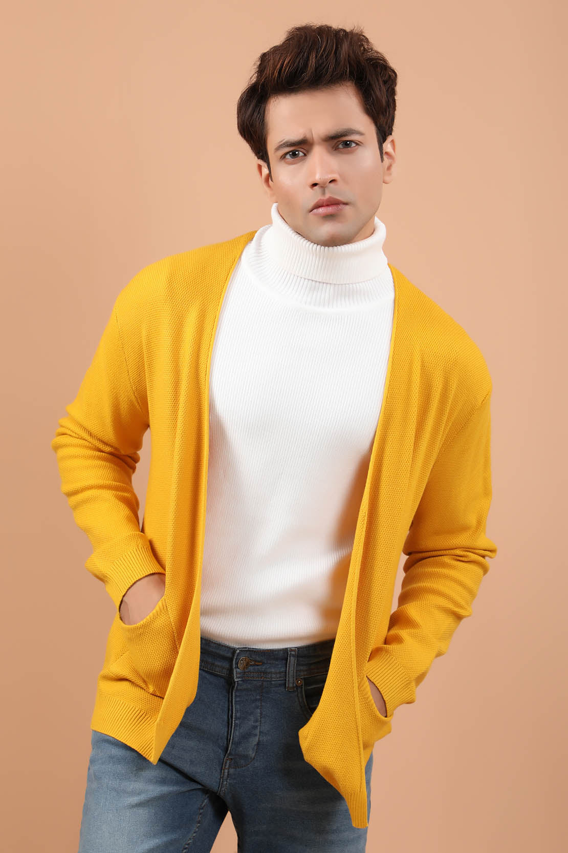 Open Cardigan Yellow (7229754507415)