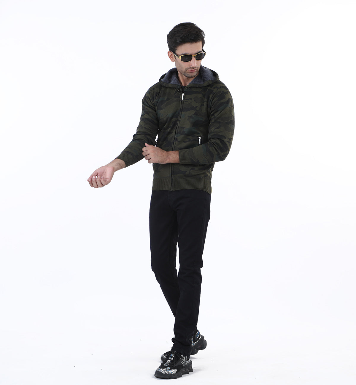 Hooded Sweater Green