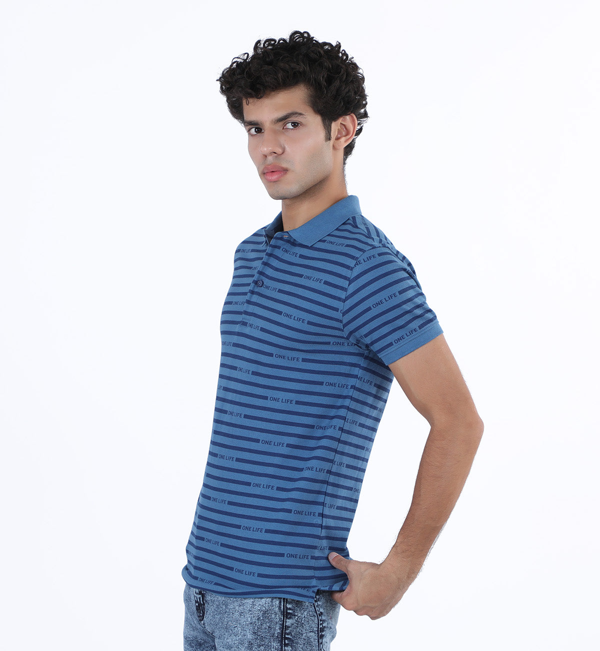 Printed Polo Navy