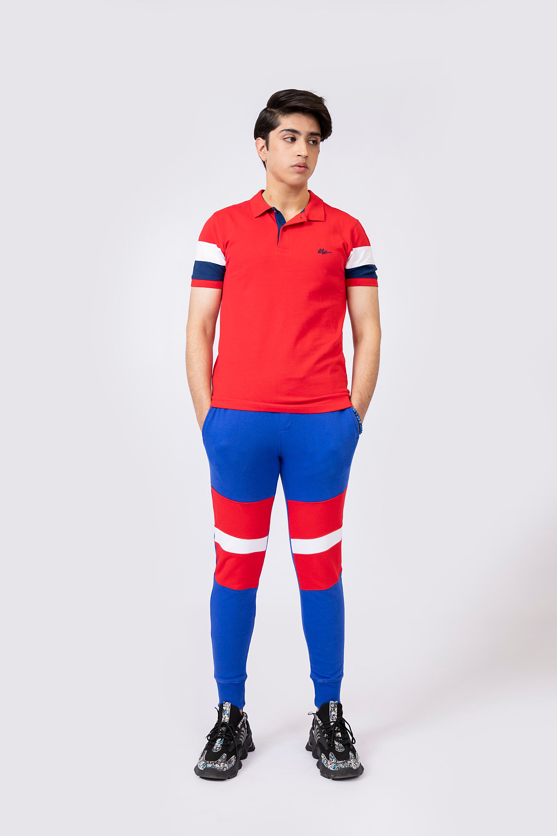 Cut & Sew Polo Red
