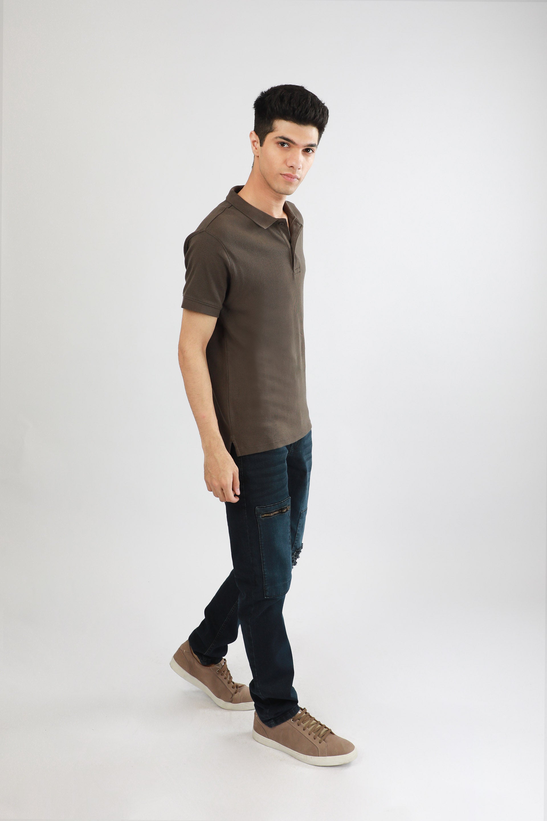 Rib Polo Taupe