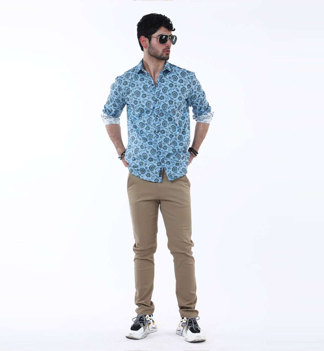 Floral Shirt Blue (7457256145047)