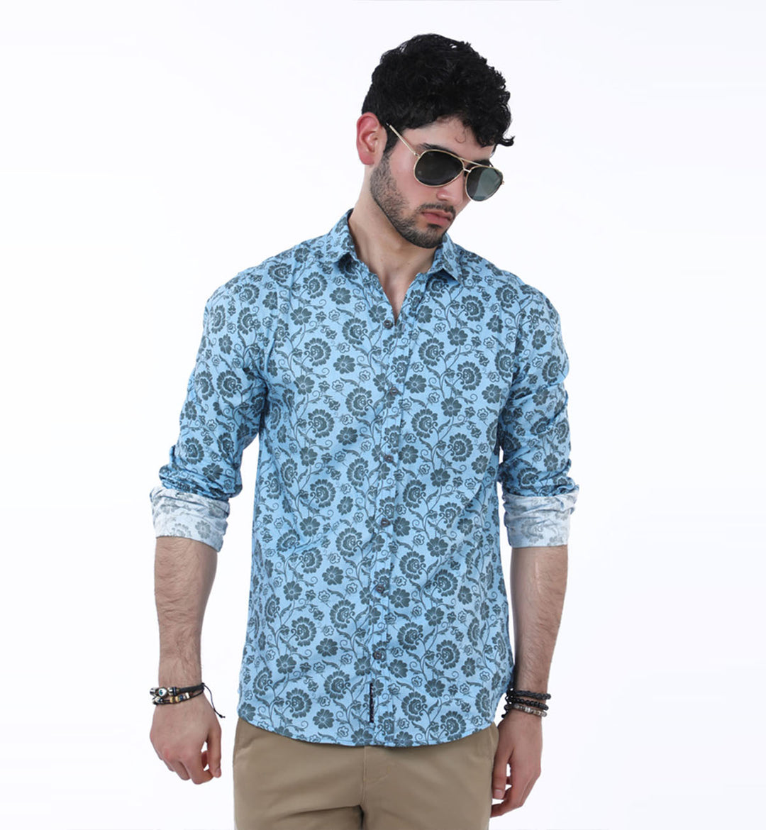 Floral Shirt Blue (7457256145047)