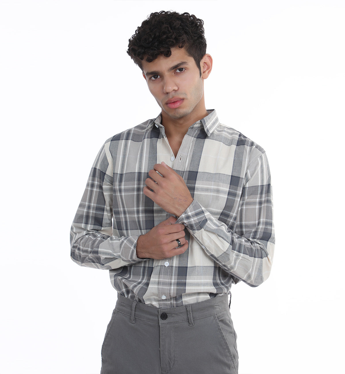 Check Shirt Grey (7584610451607)