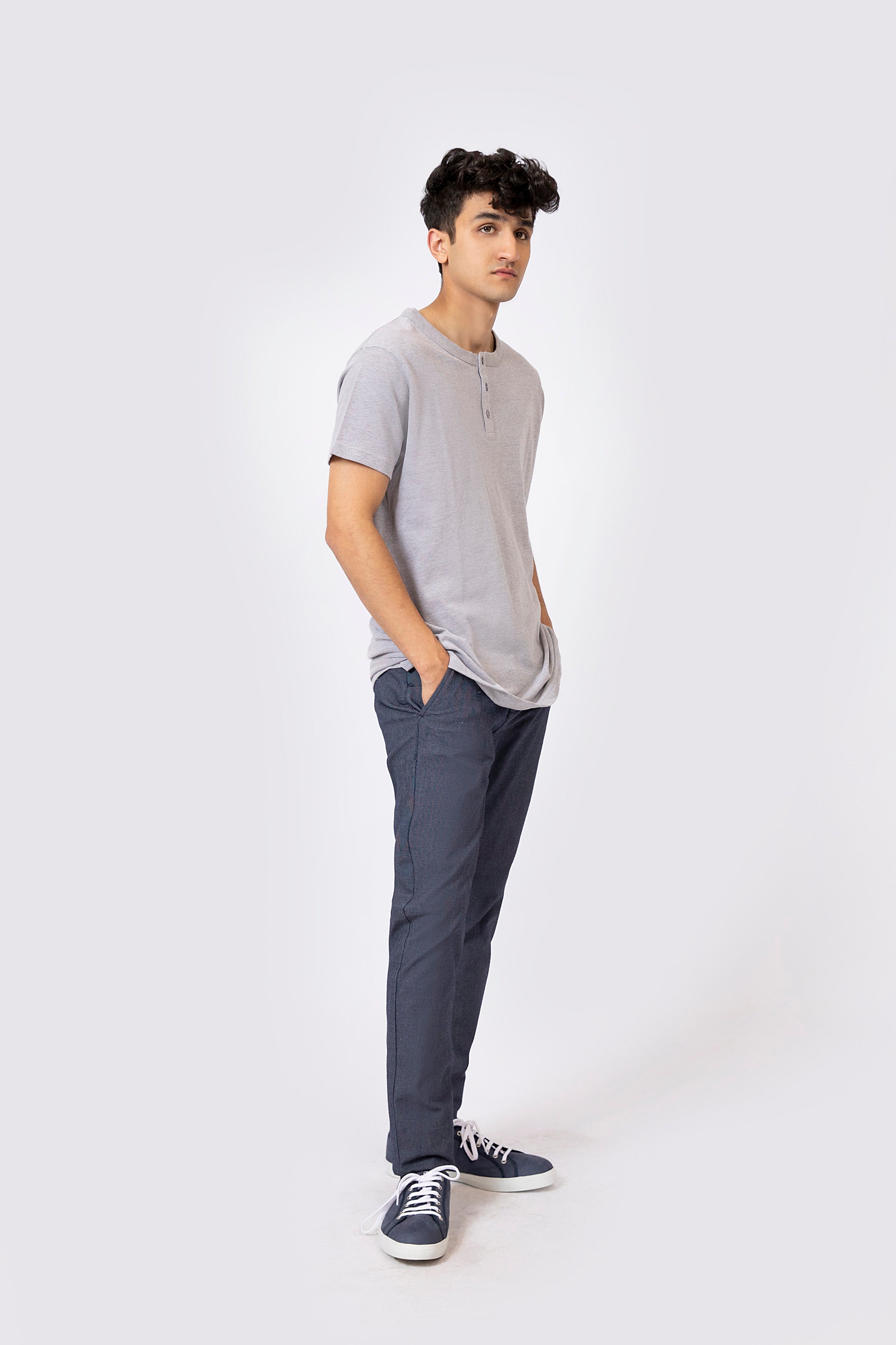 Henley Tee Grey