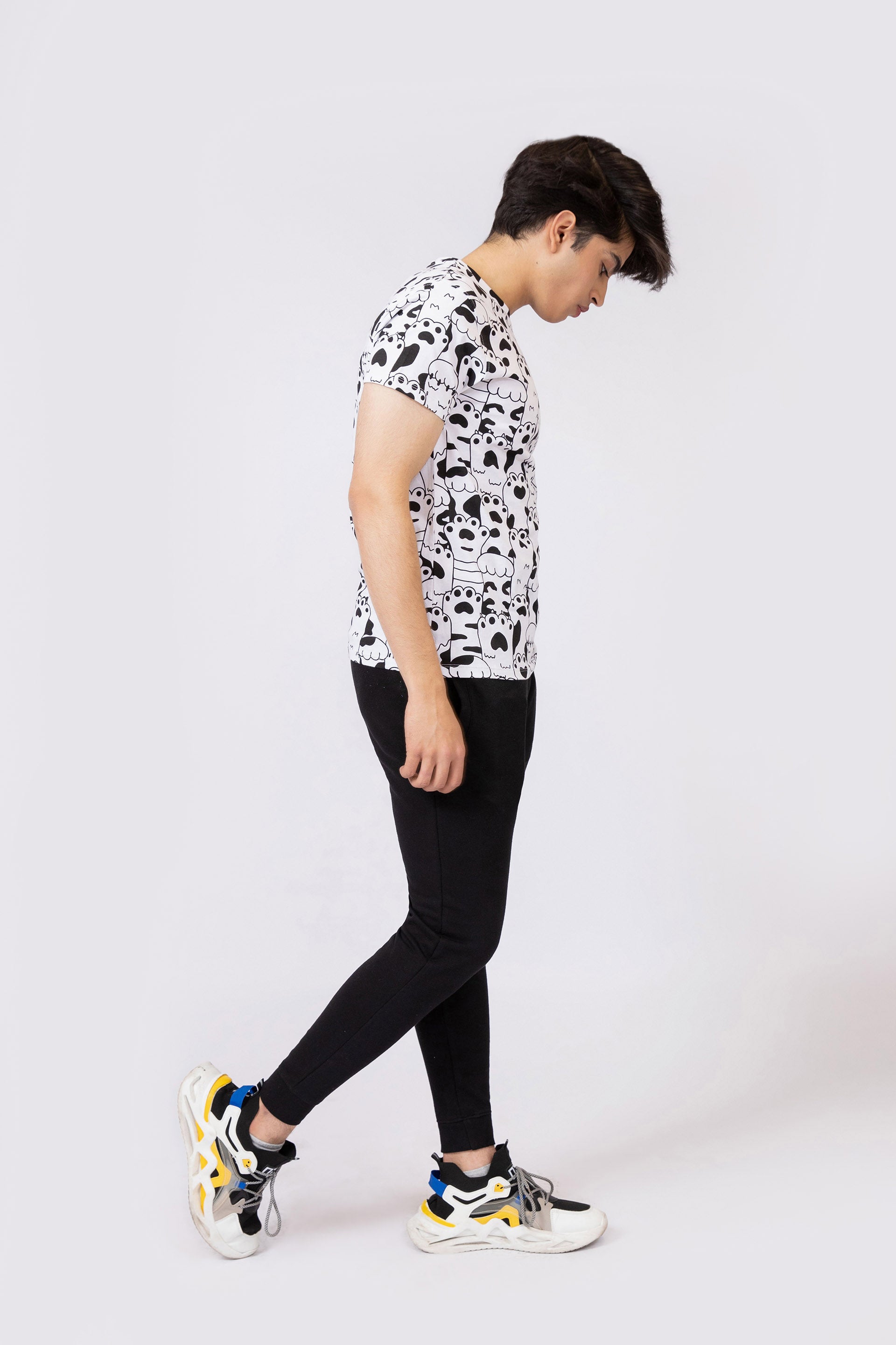 Printed Tee White/Black