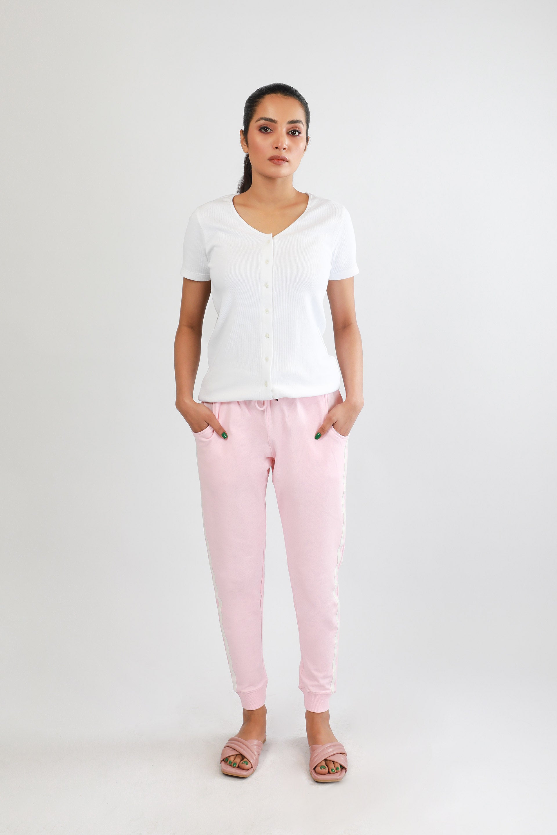 Piping Pants Pink