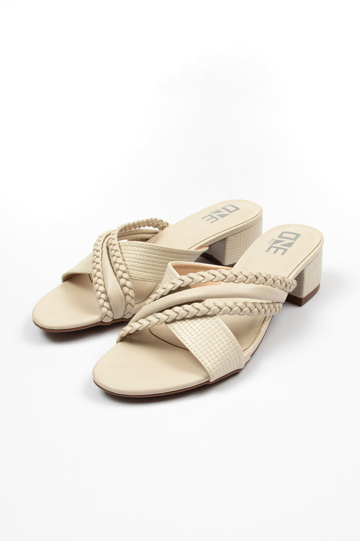 Textured Sandals Off White
