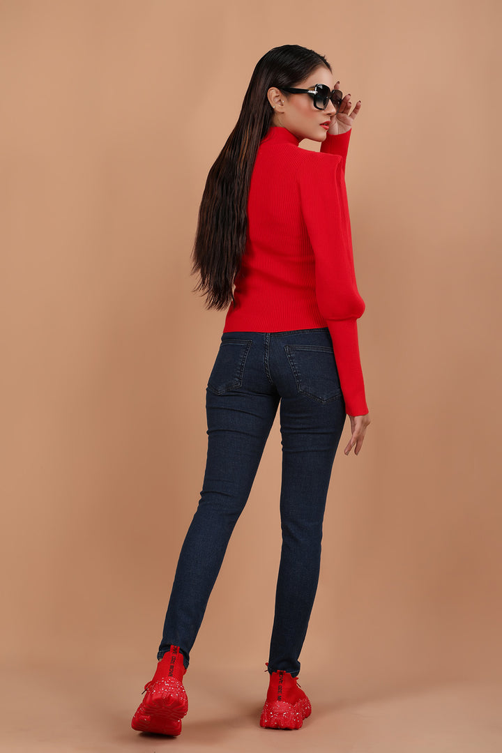 Puffed Sweater Red (7334971211927)