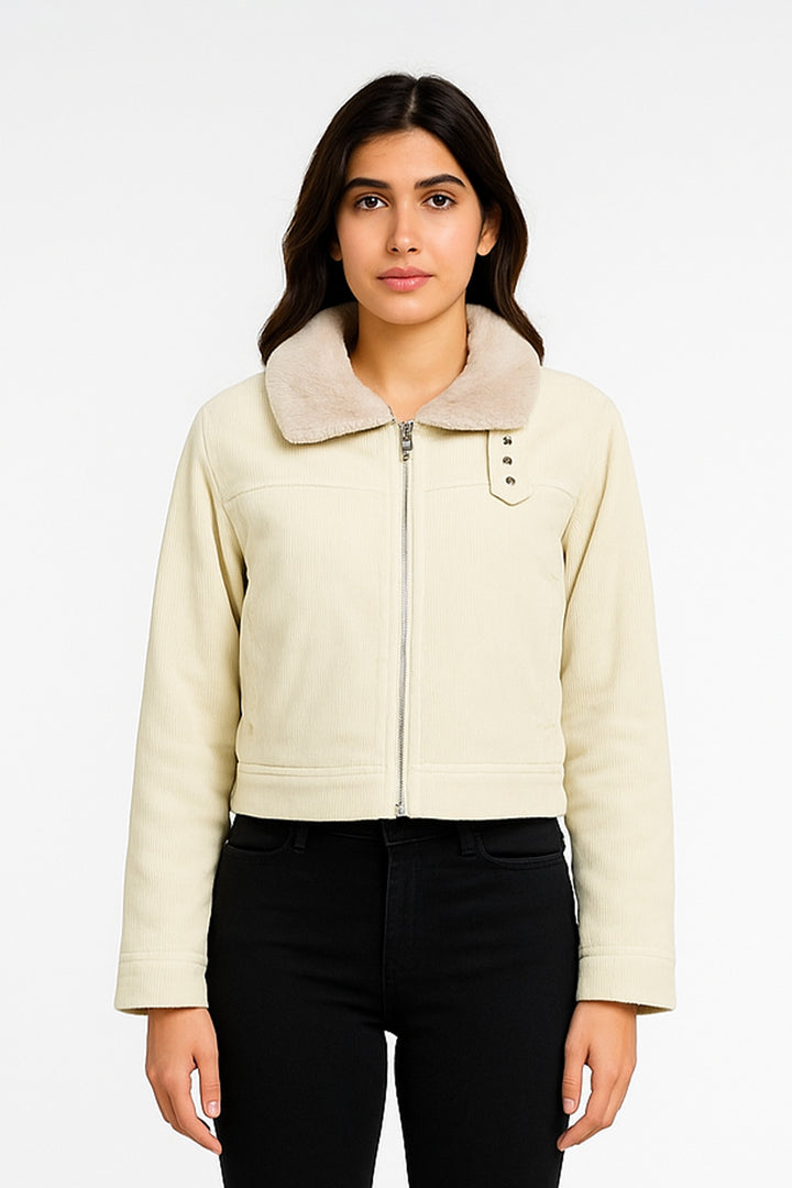 Cropped Corduroy Jacket