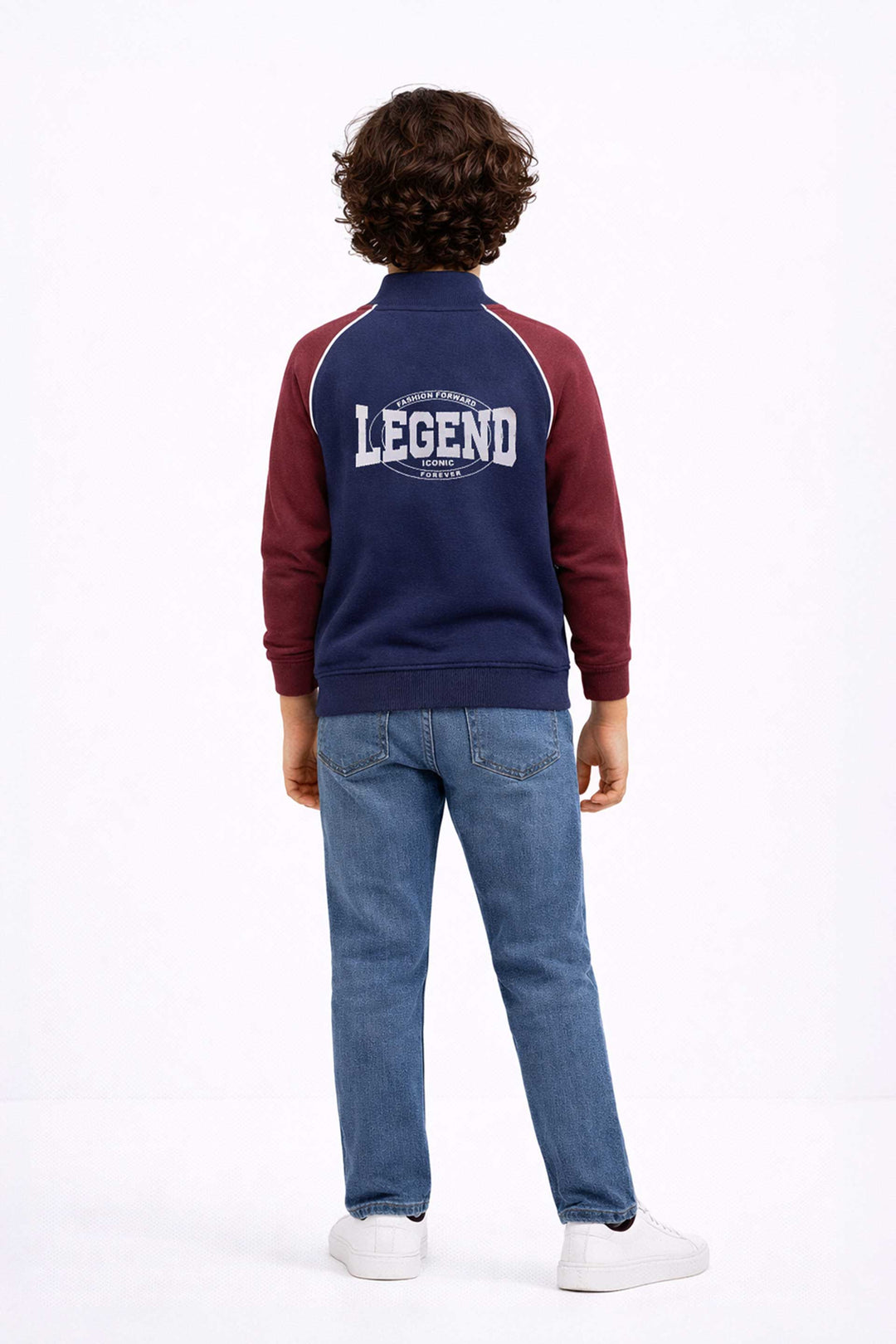 Mock-Neck Raglan Hoodie