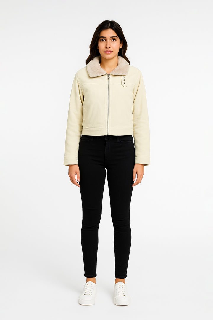 Cropped Corduroy Jacket