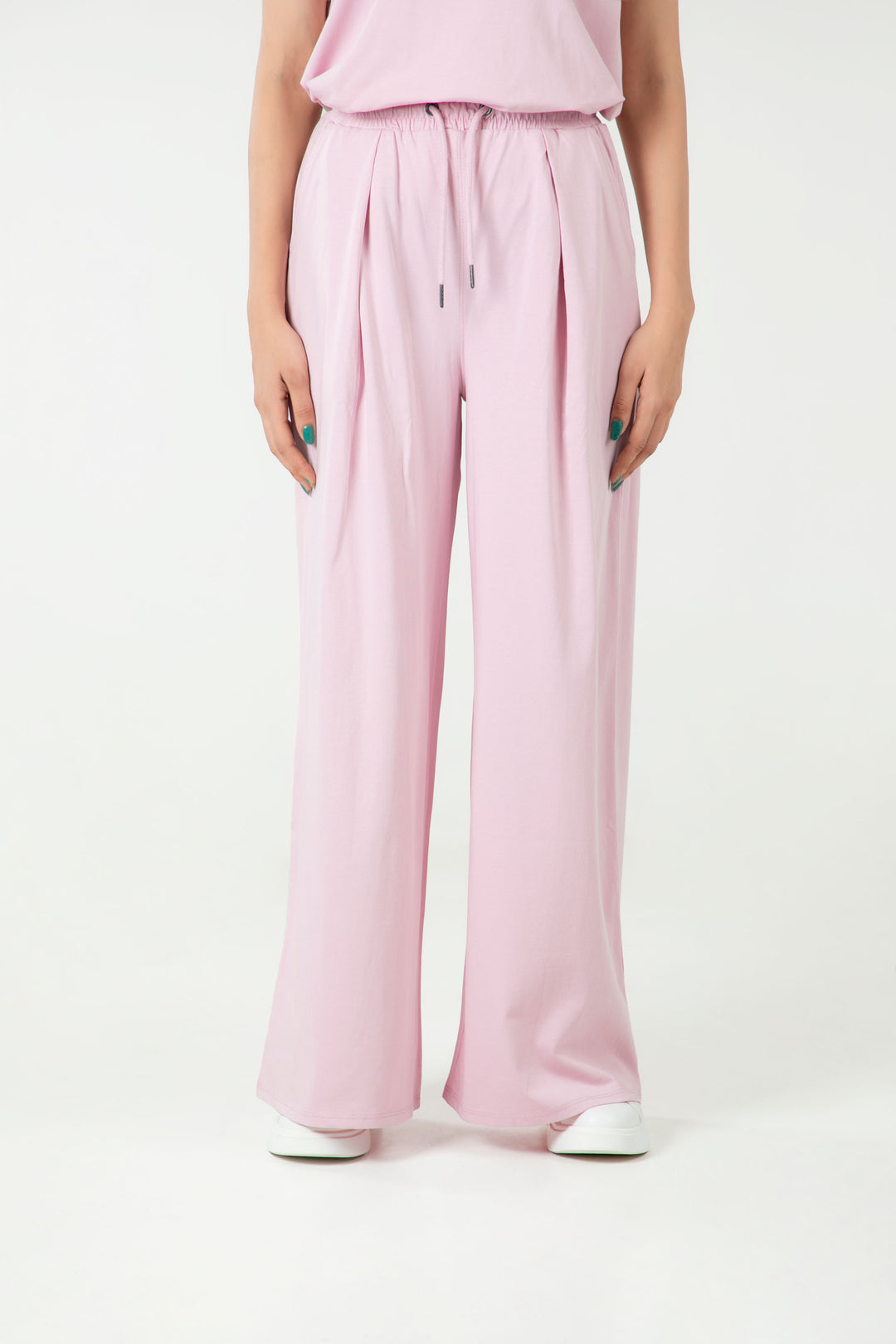 Pleated Wide Leg Trousers