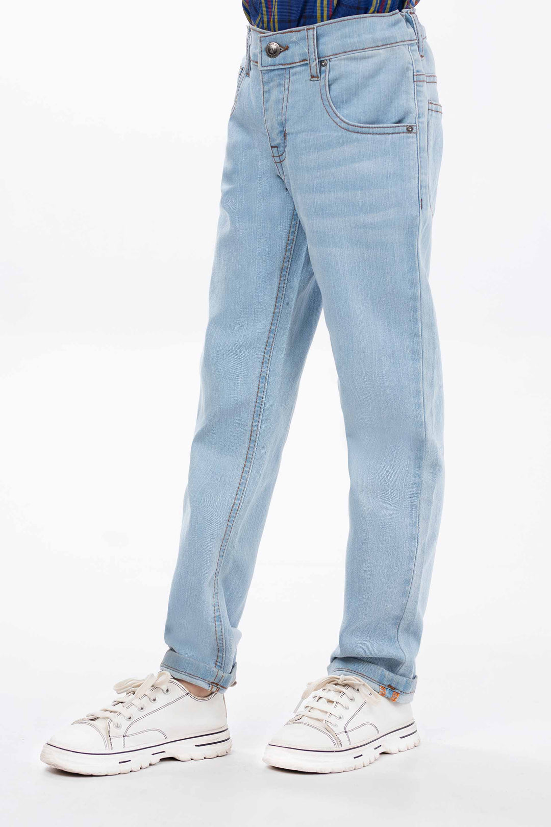 Turn-Up Slim Jeans