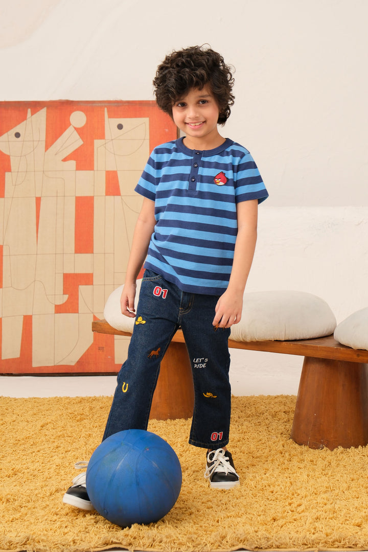Embroidered Straight Jeans