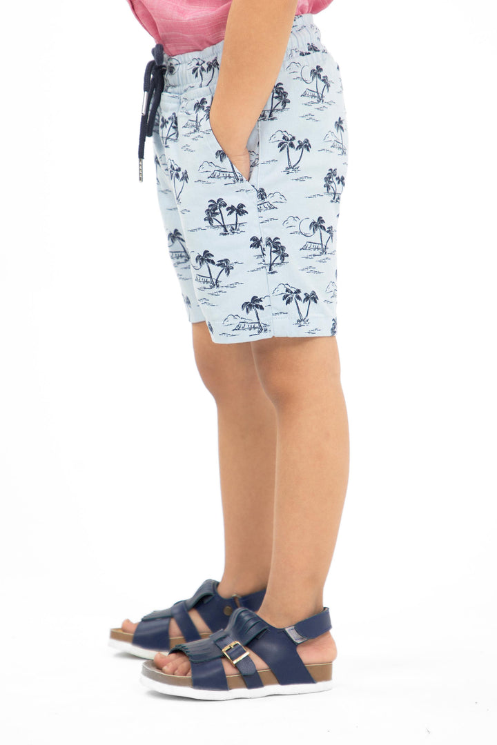 Printed Shorts Blue