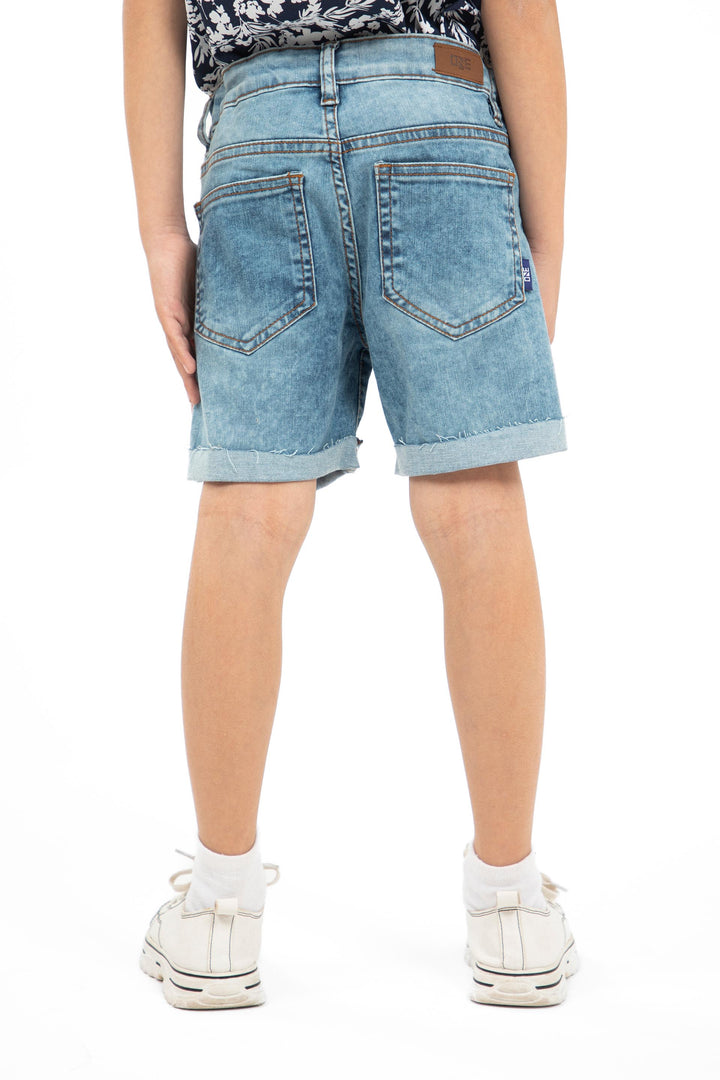 Rugged Denim Shorts Blue