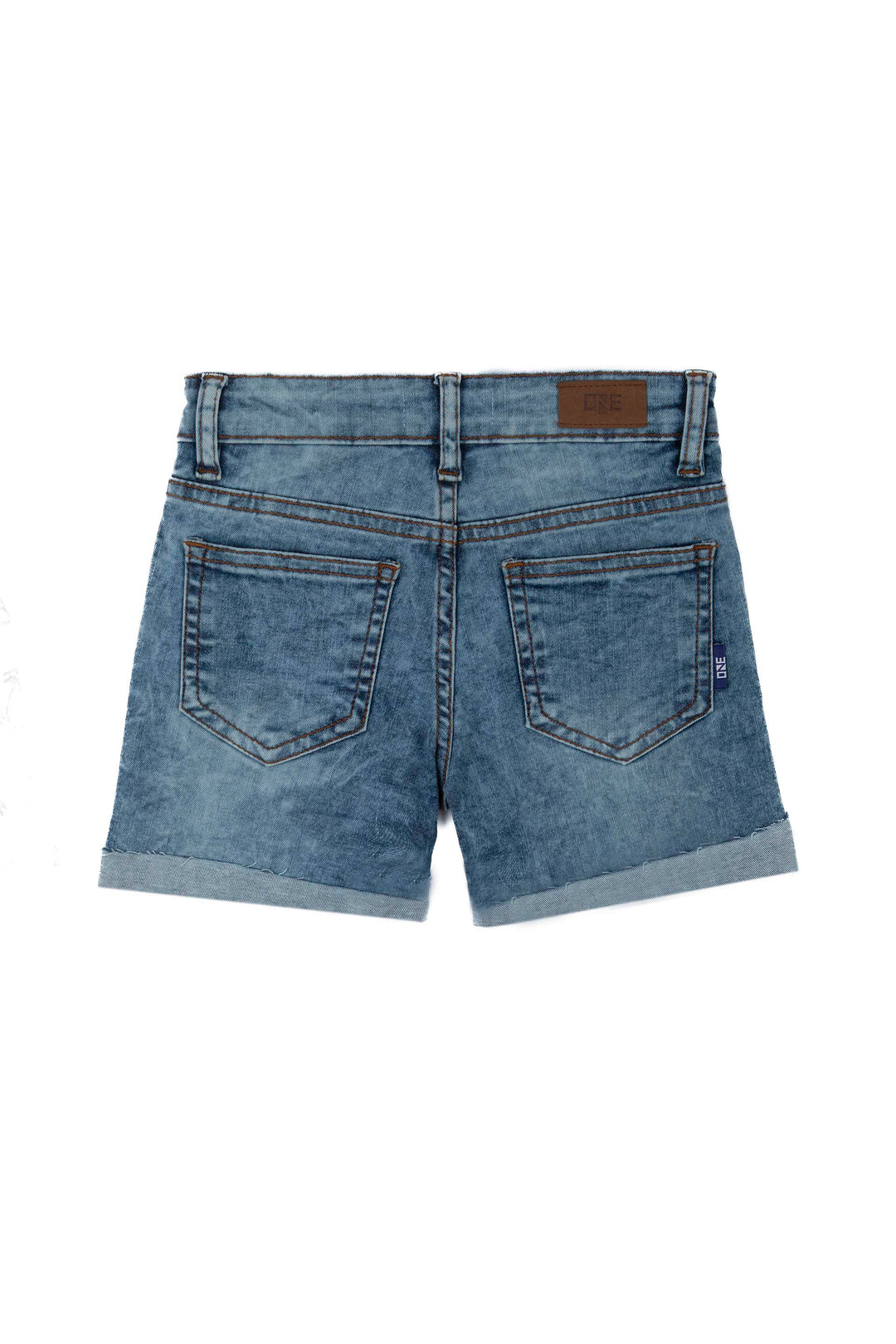 Rugged Denim Shorts Blue