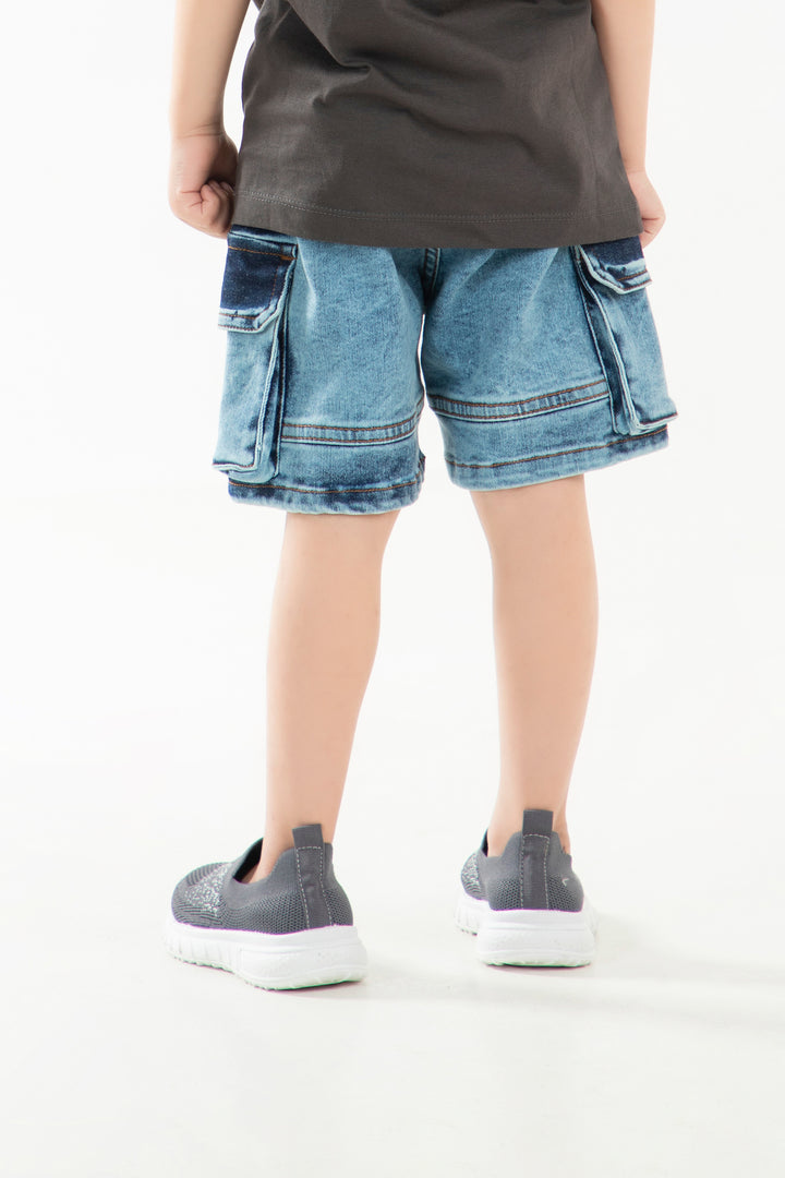 Denim Cargo Shorts