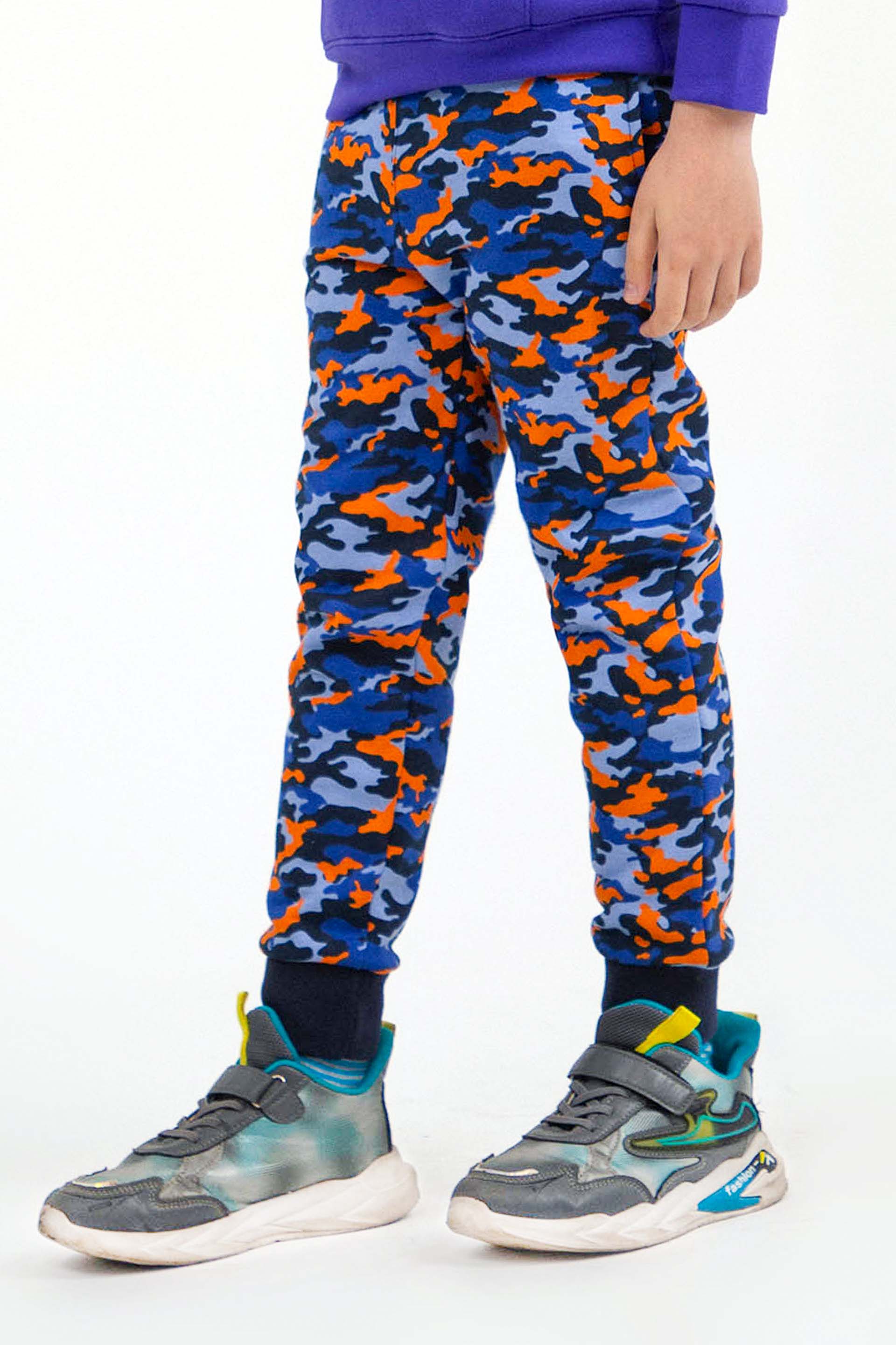 Trvo BLUE CAMO FUR POCKET SWEAT PANTS Camo Trackpants – ONE