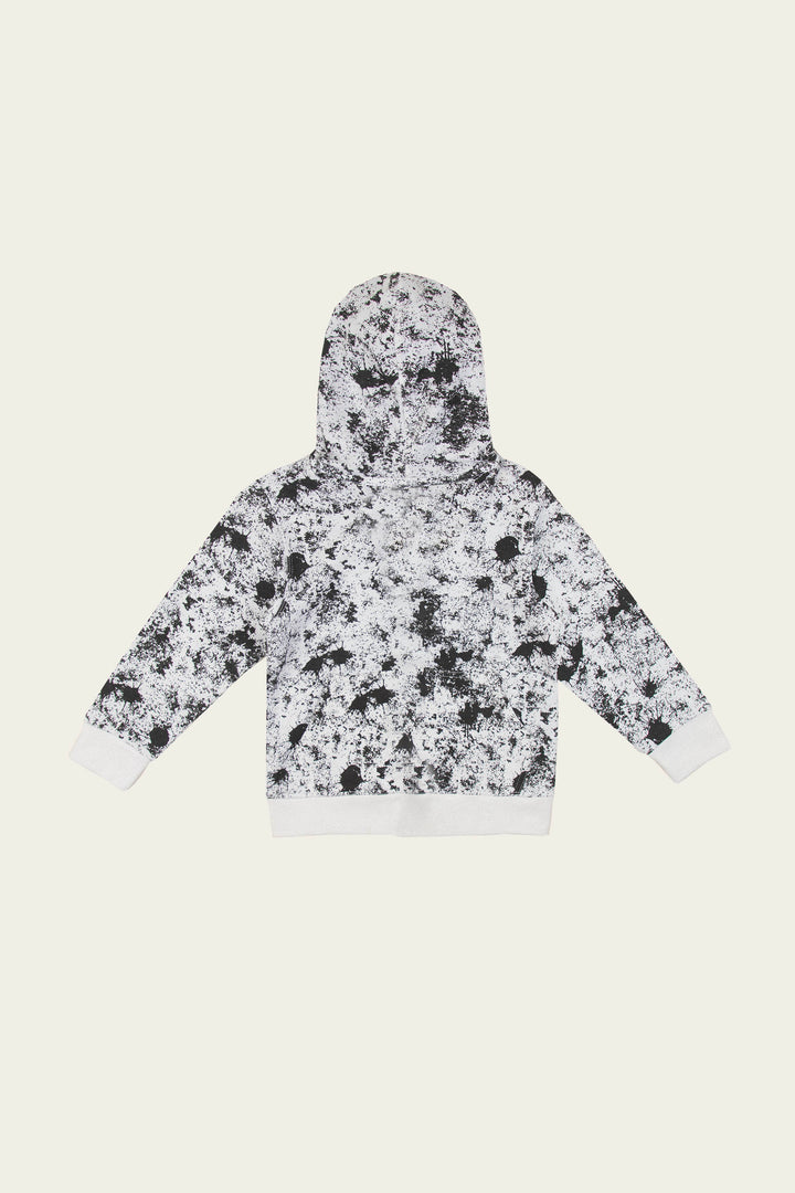 Splatter Hoodie Black/White