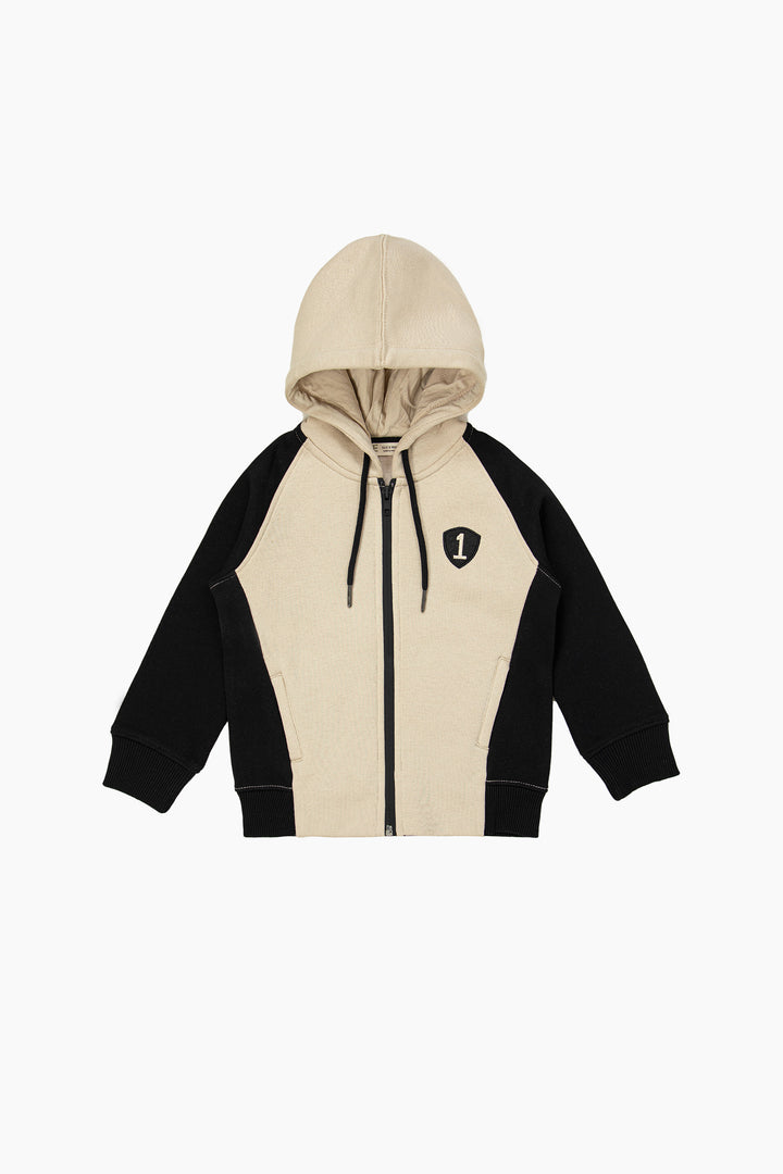 Contrasting Zipper Hoodie
