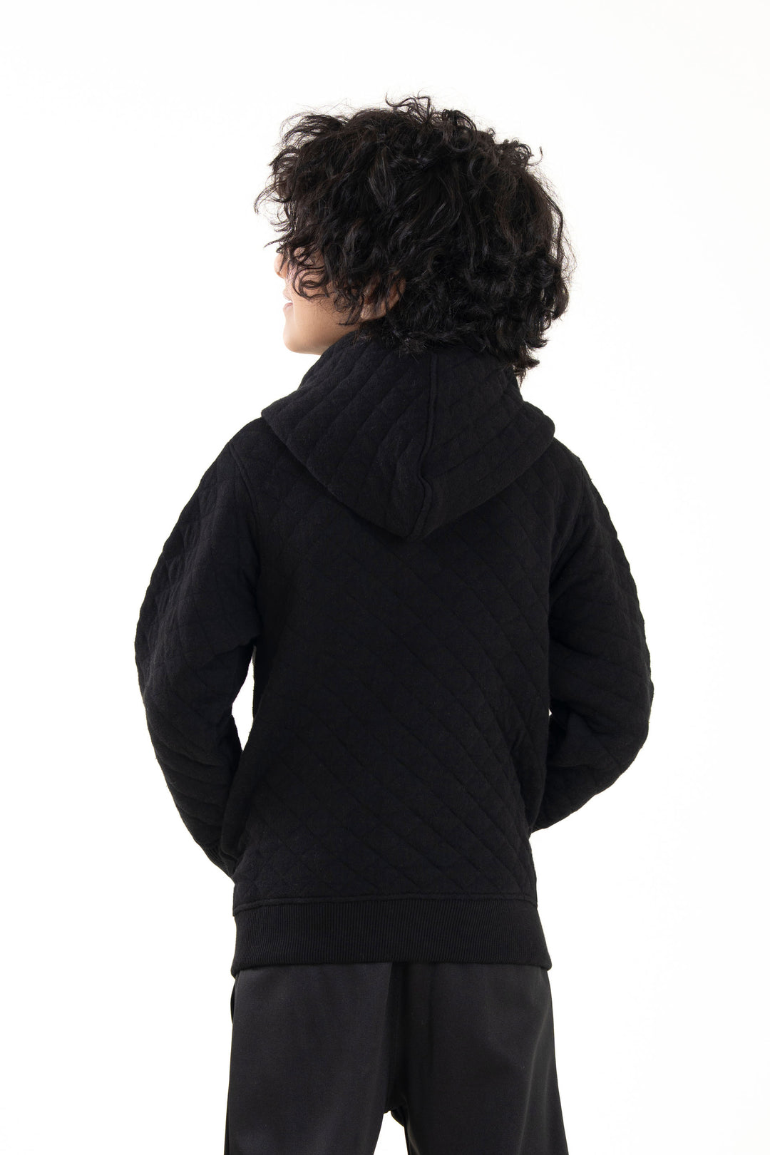 Quilted Zipper Hoodie