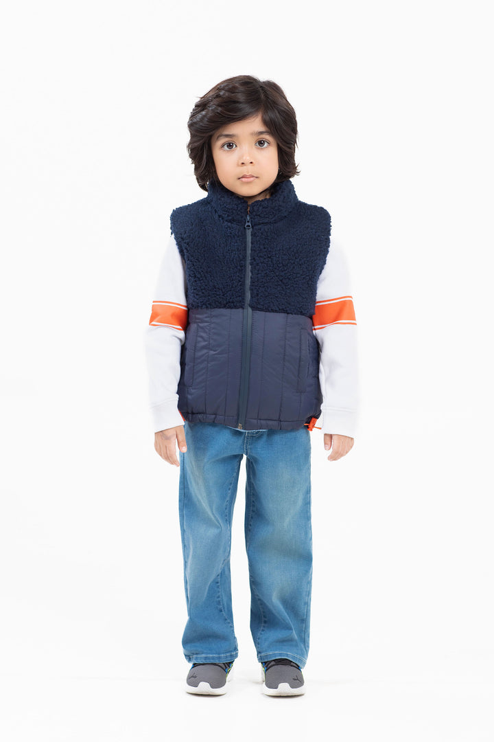 Sleeveless Sherpa Jacket