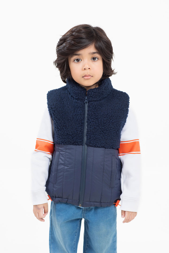 Sleeveless Sherpa Jacket