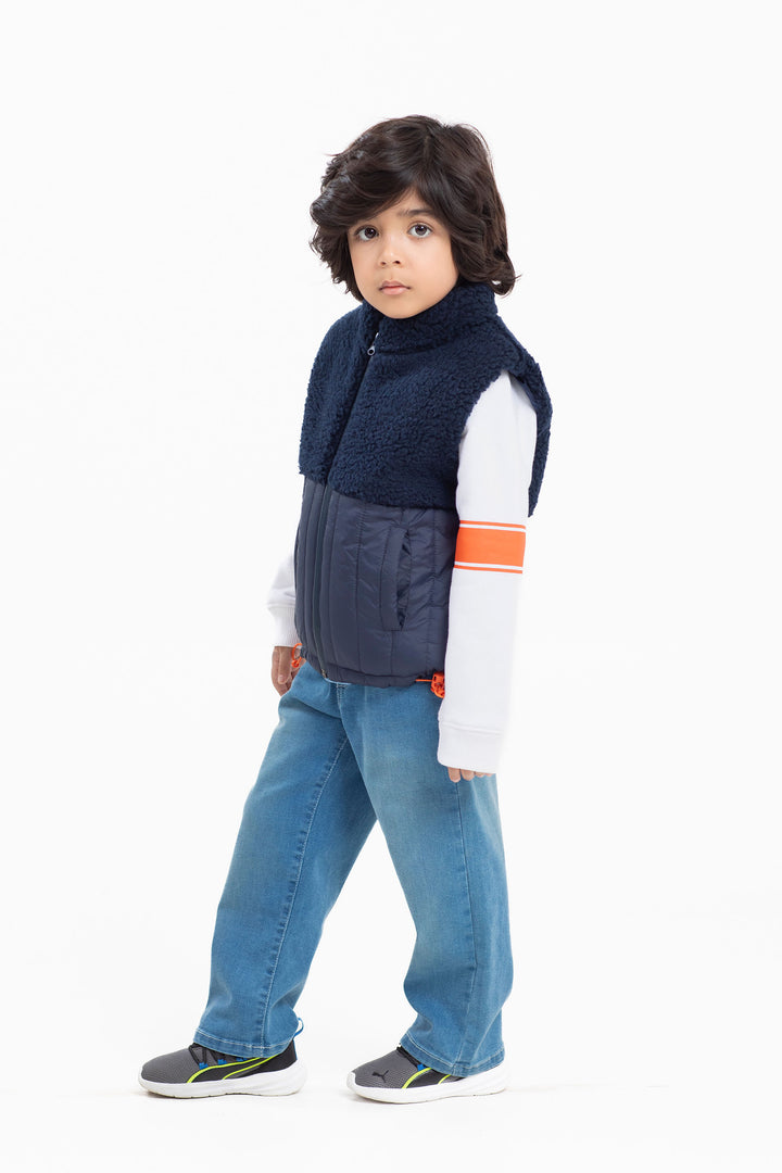 Sleeveless Sherpa Jacket