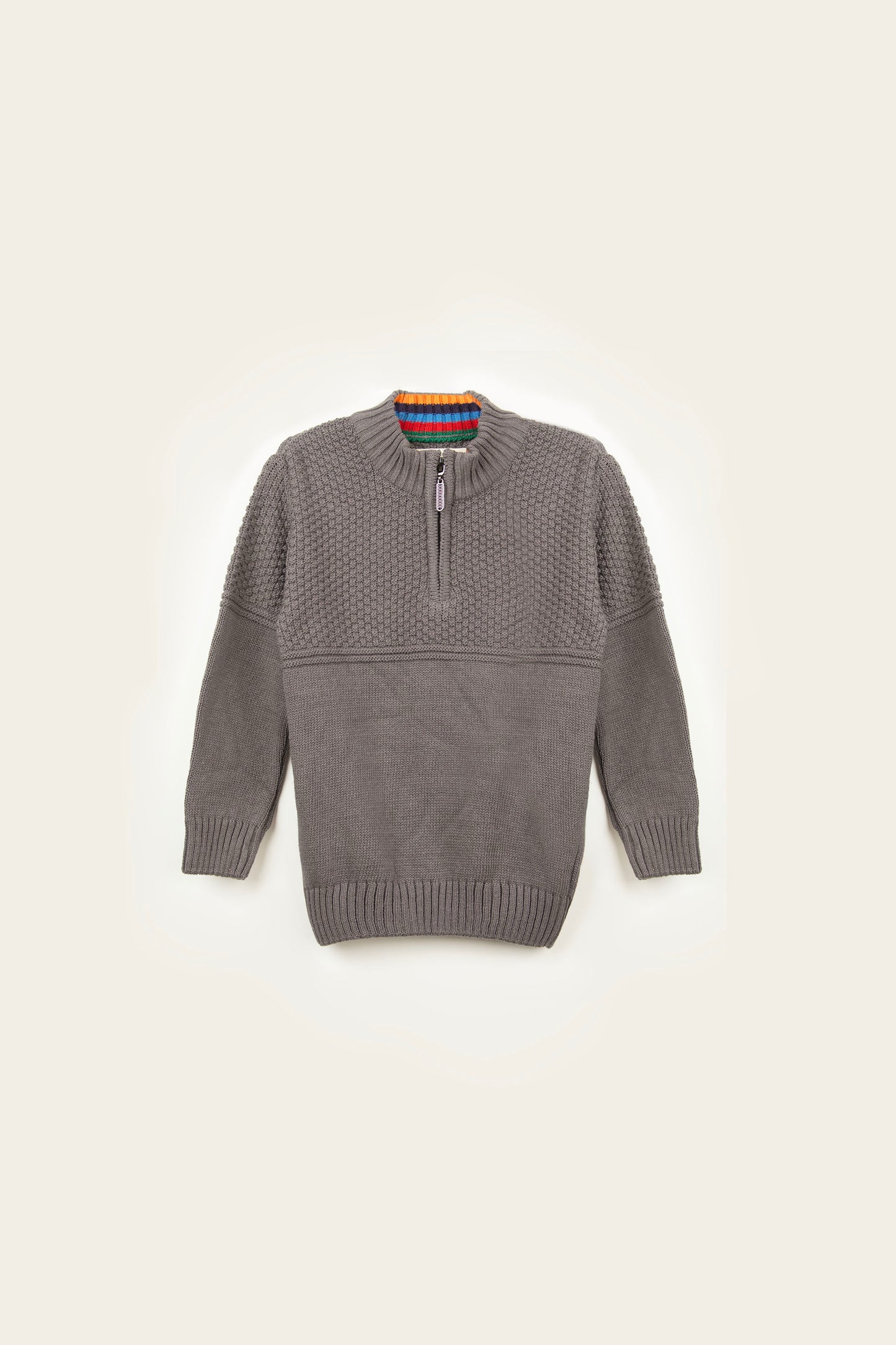 Textured Sweater Grey