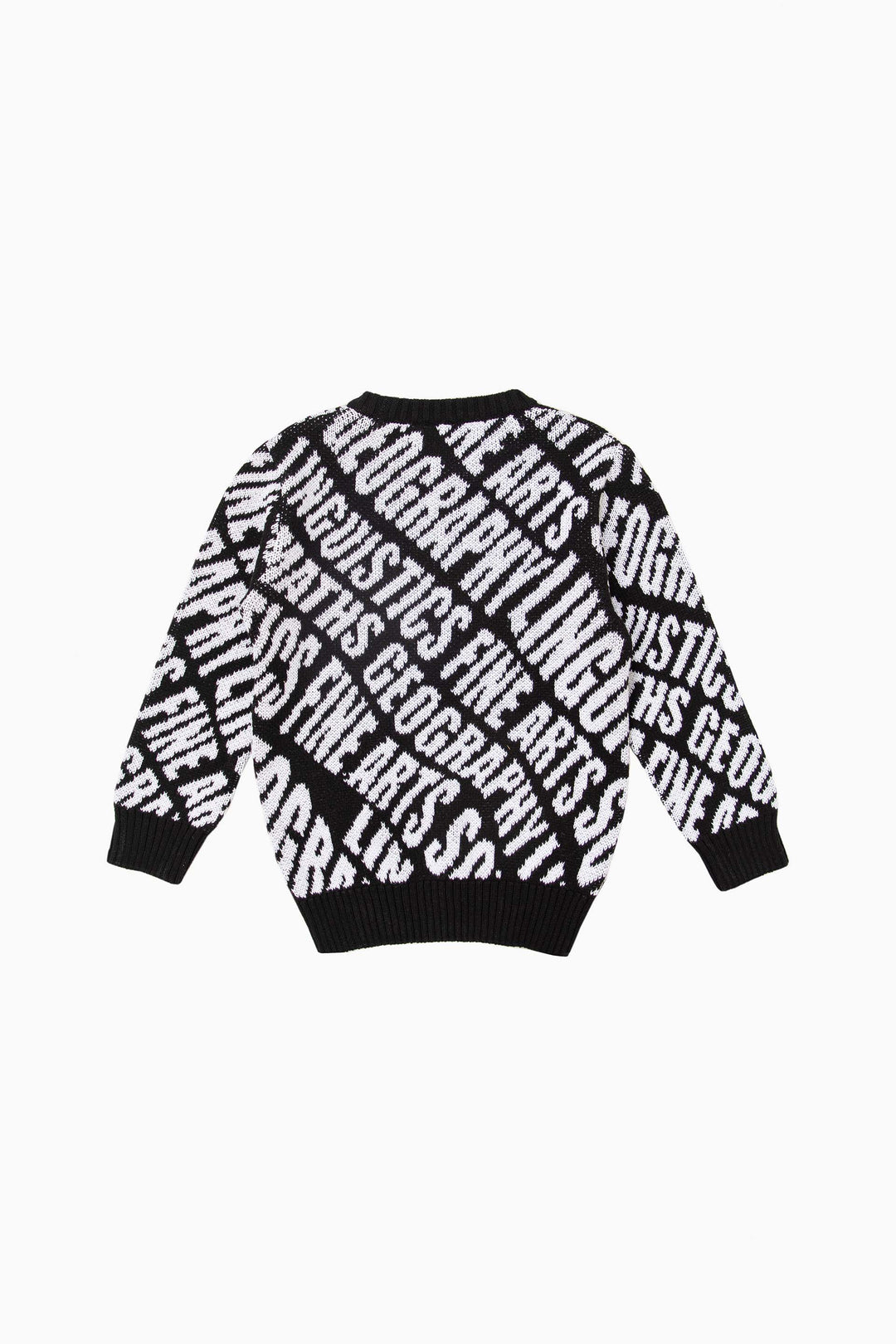 Jacquard Text Sweater