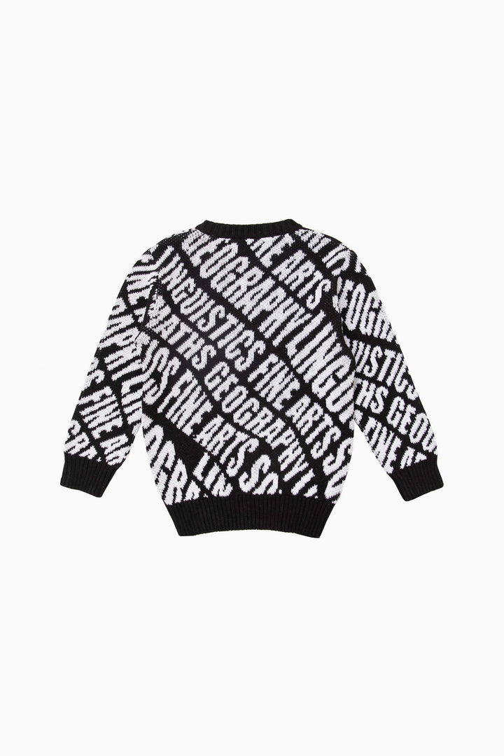 Jacquard Text Sweater