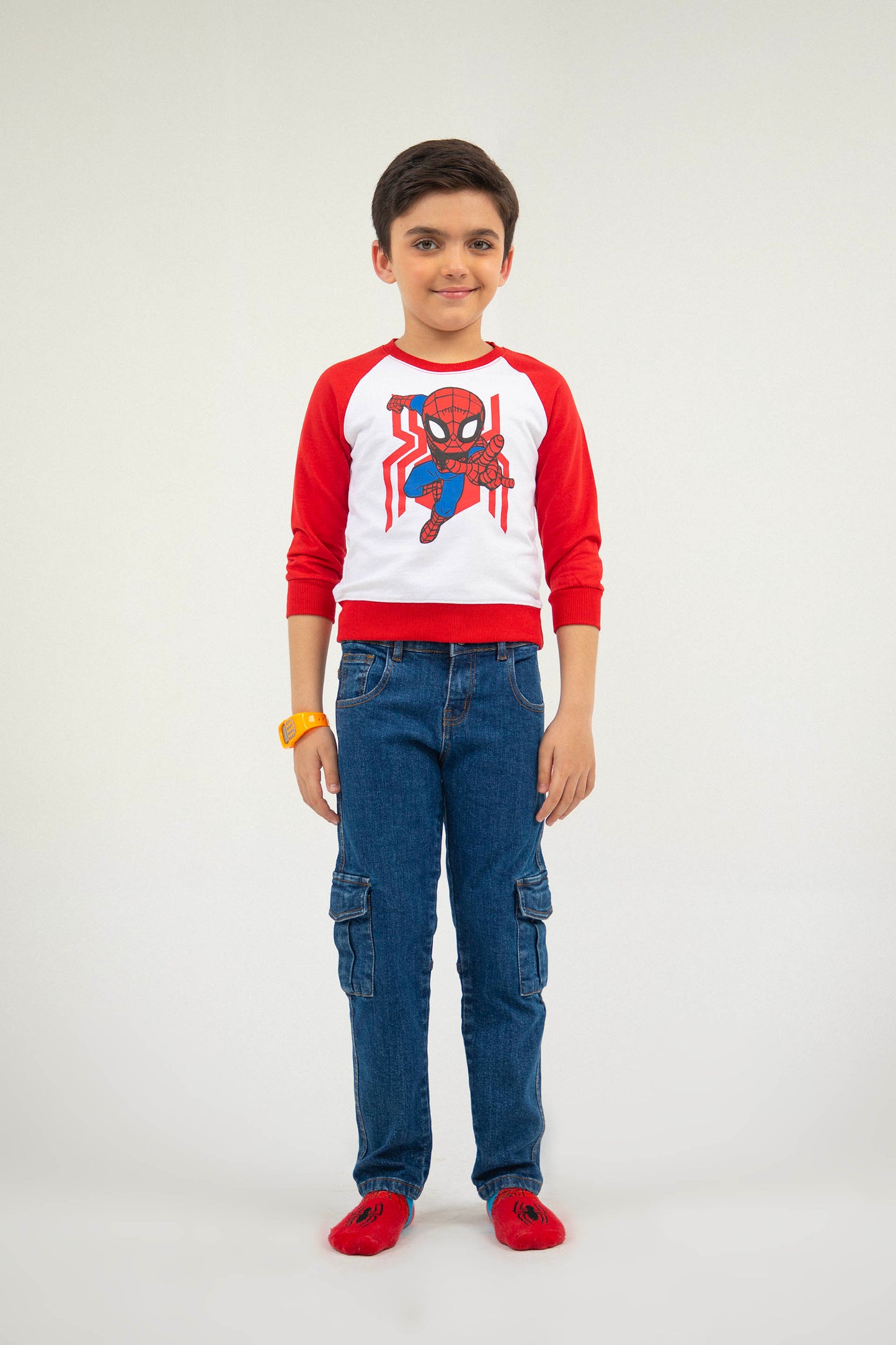 Spiderman Sweatshirt Red/White