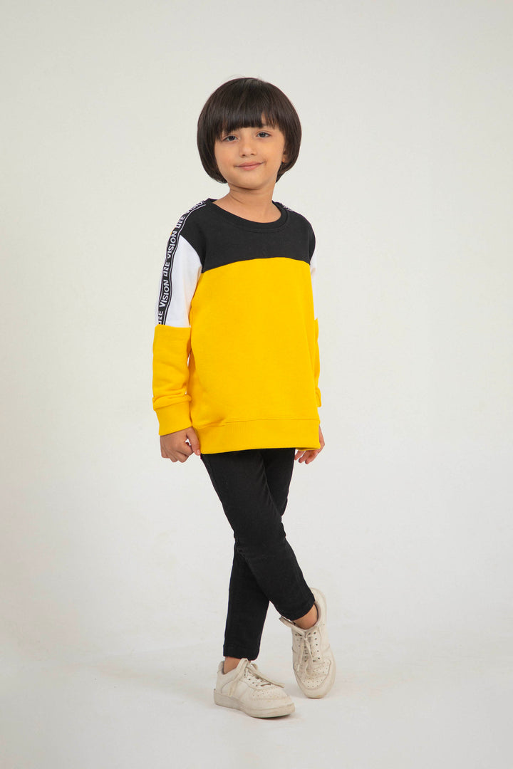 Tape Sweatshirt Mustard/Black