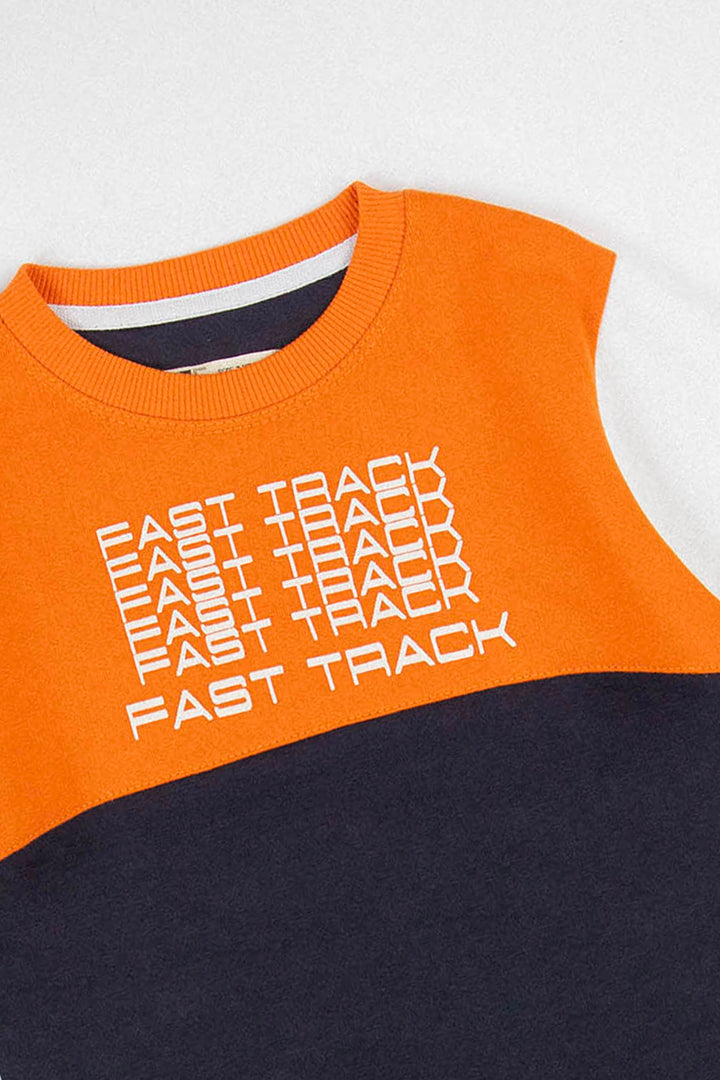 Track Sweatshirt Orange/Blue