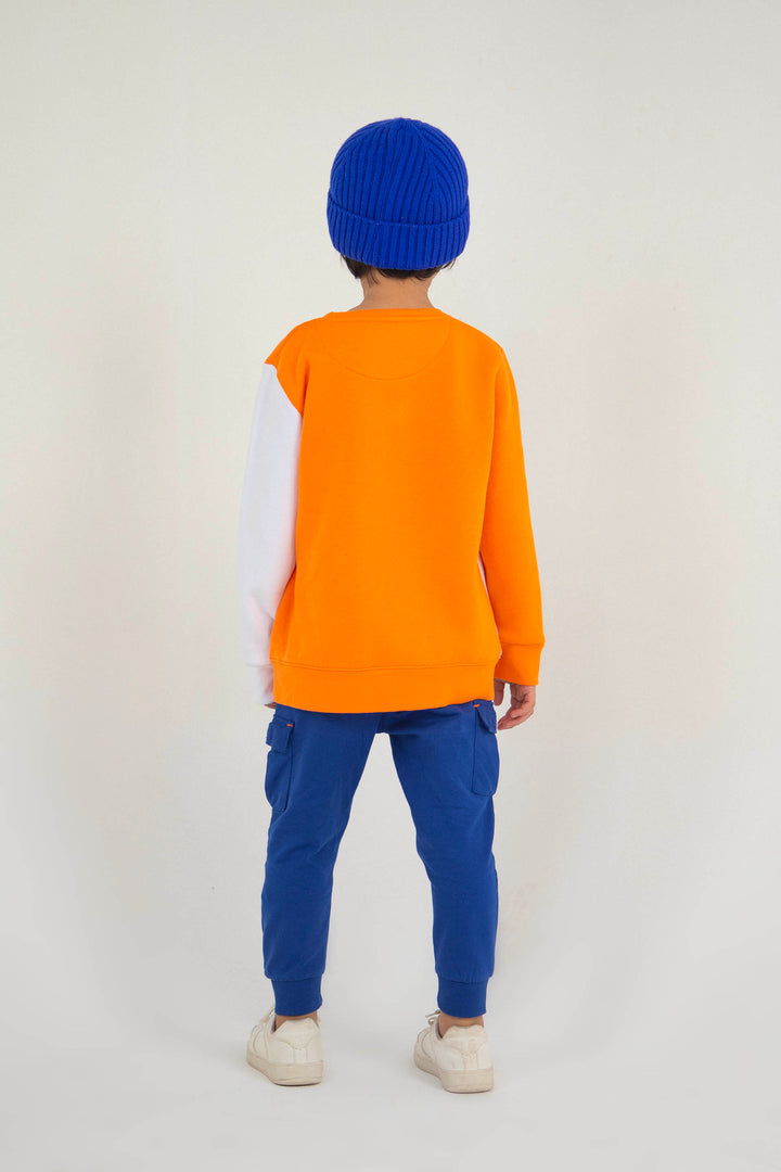 Mickey Sweatshirt Orange/White