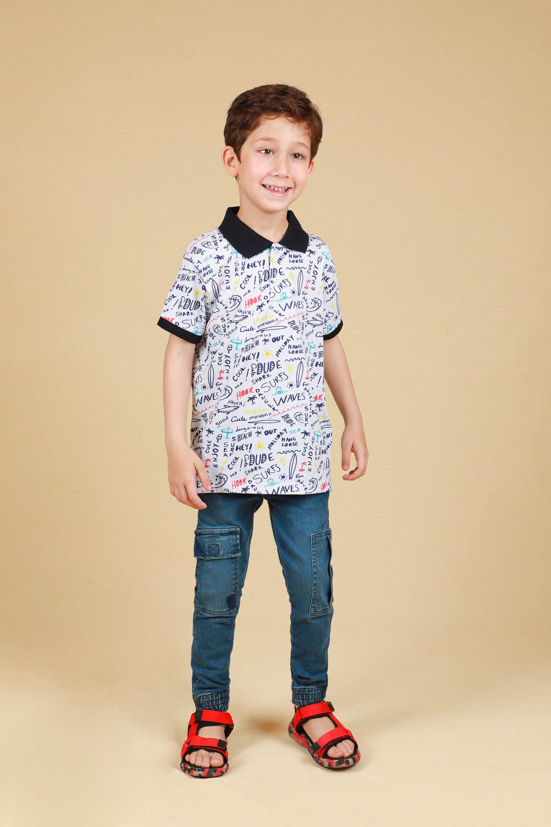 Graffiti Polo White