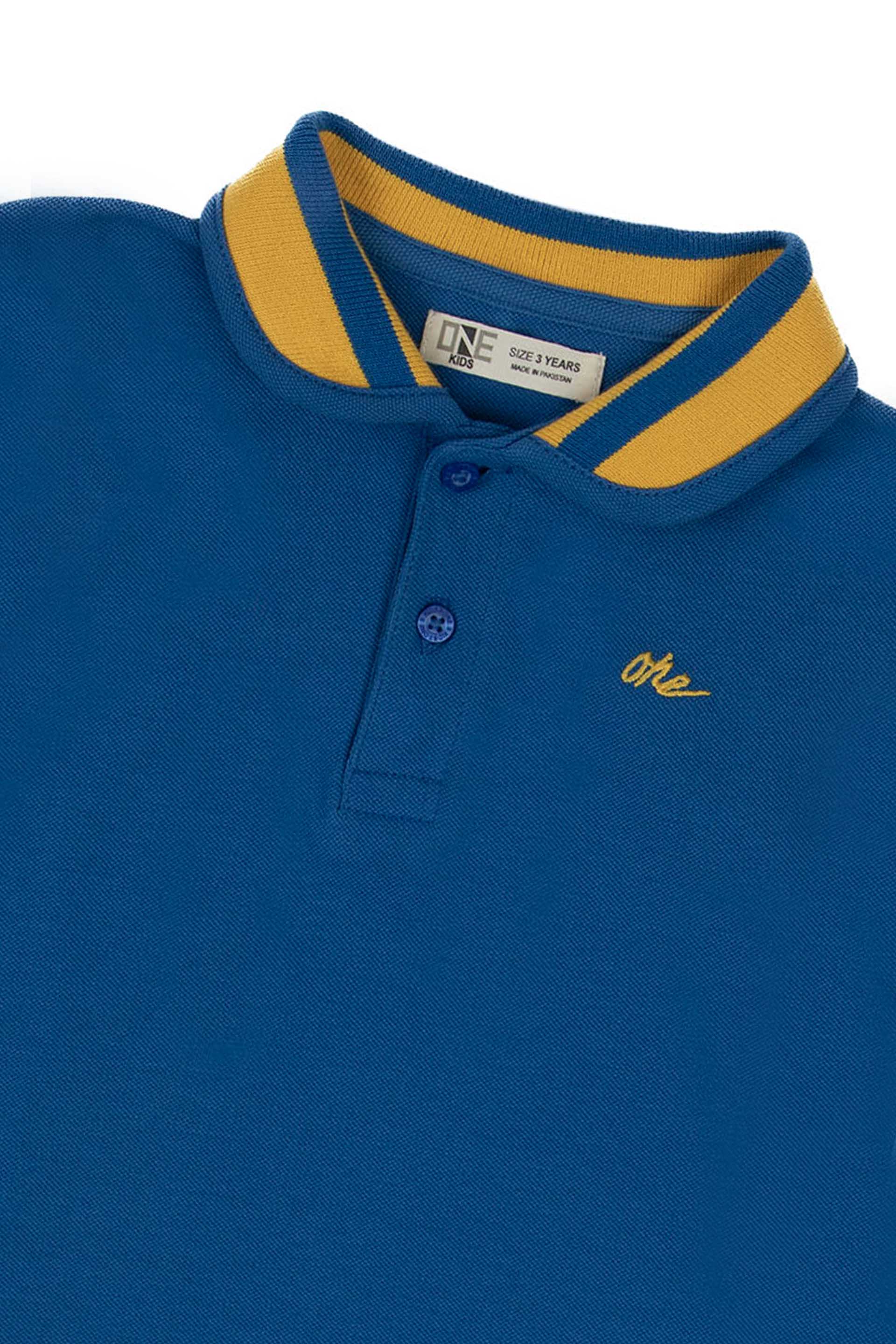 Tipped Polo Blue