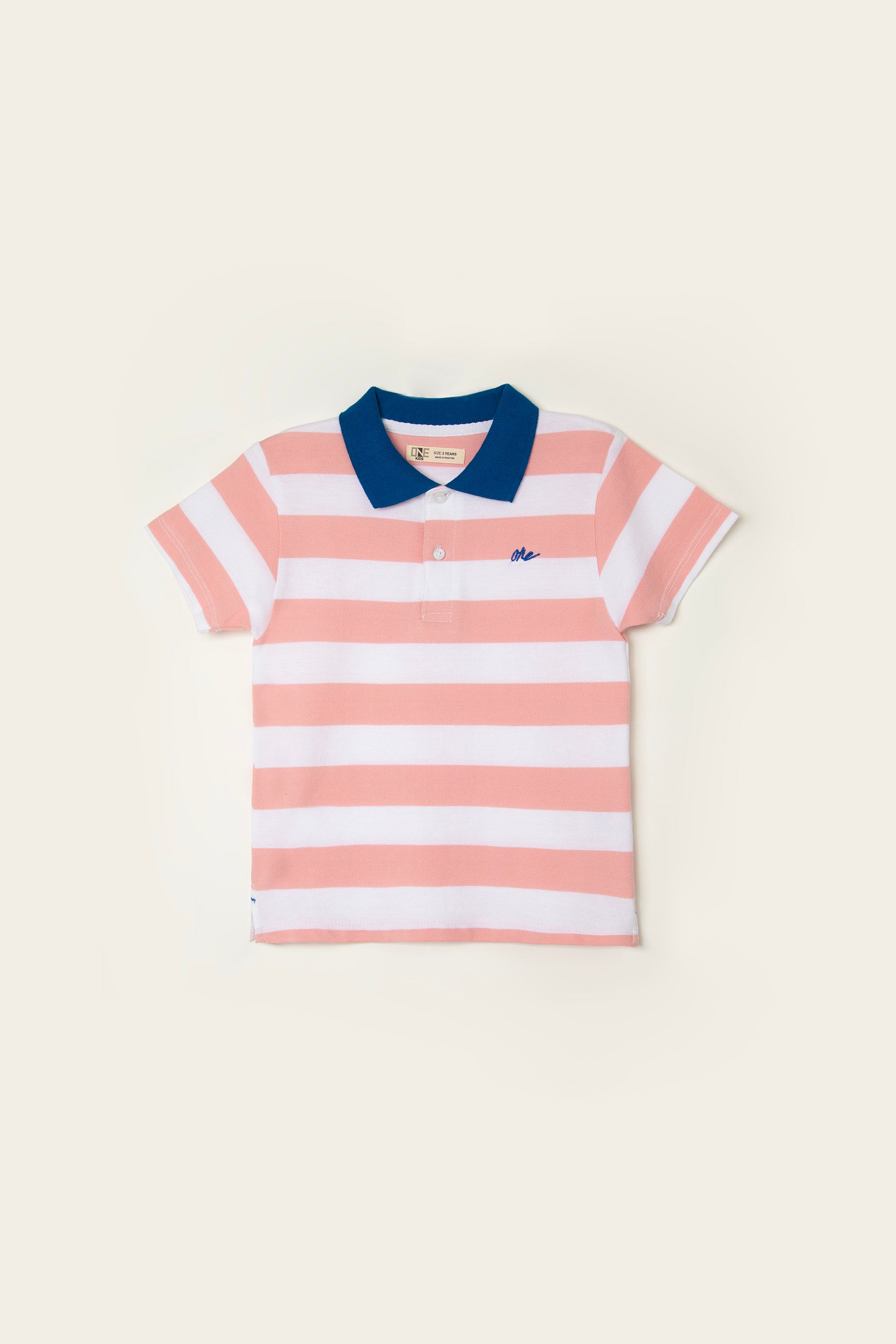Striped Polo Pink/White
